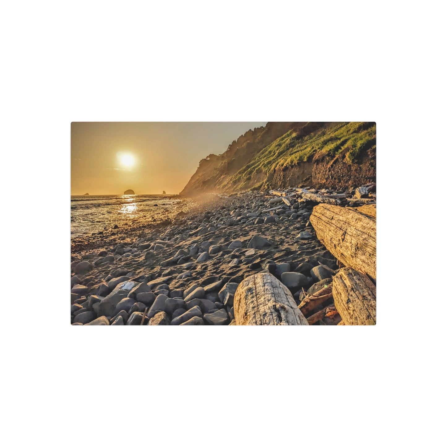 Golden Glow at Humbug - Metal Coastal Print