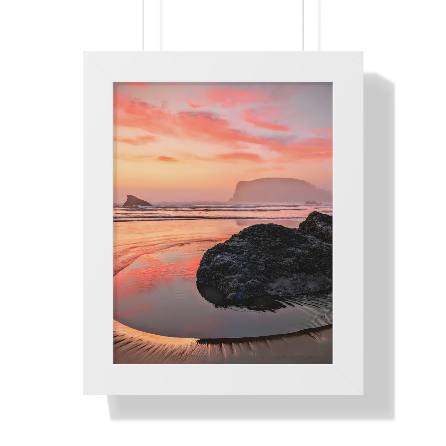 Magical Sunset in Bandon - Vertical Framed Poster
