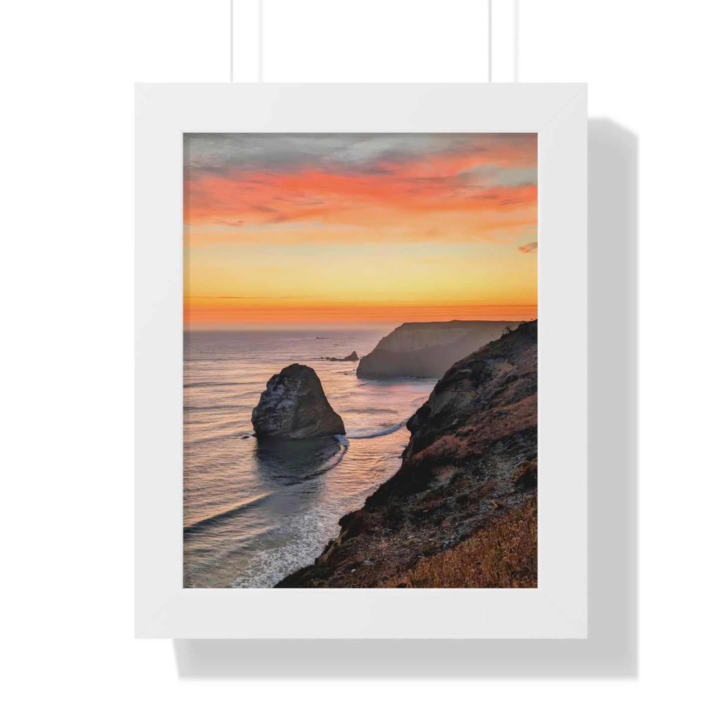 Cape Blanco Afterglow - Vertical Framed Poster