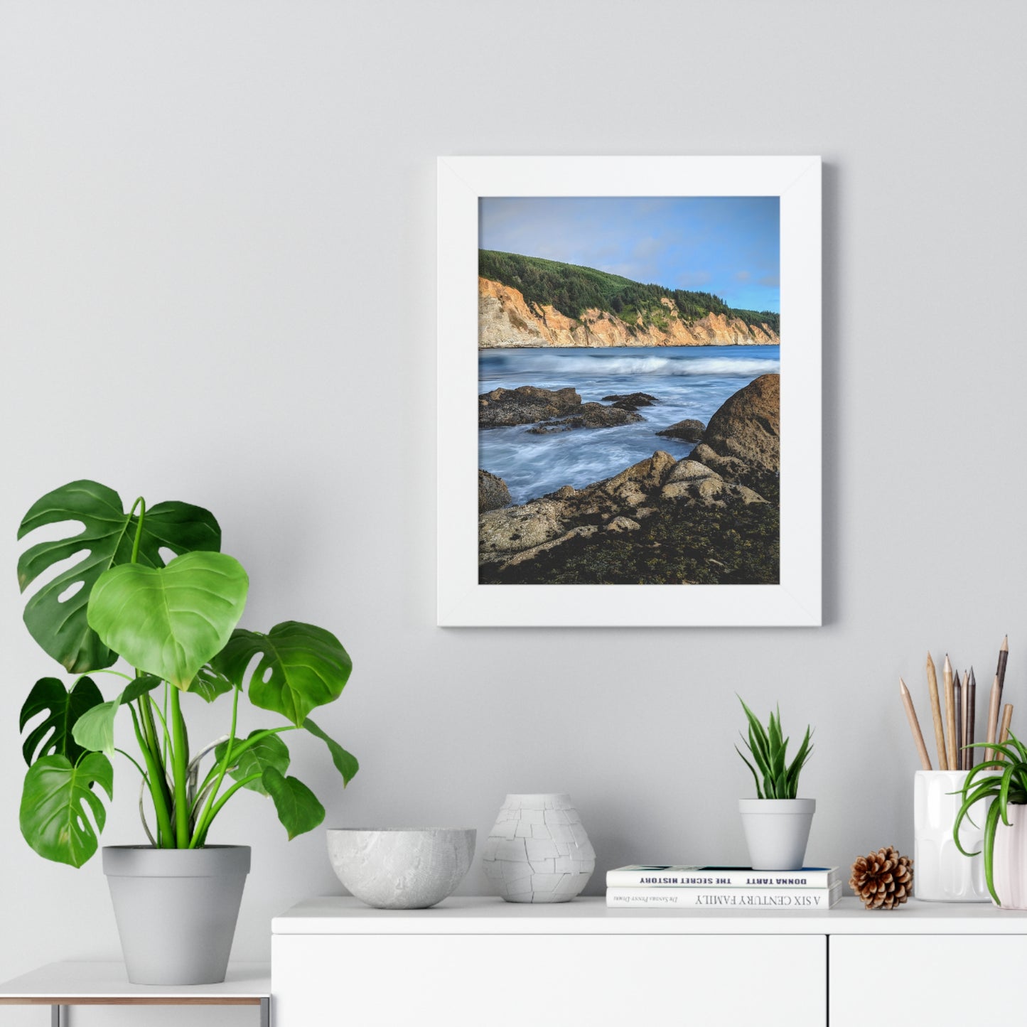 Going With the Flow - Vertical Framed Poster
