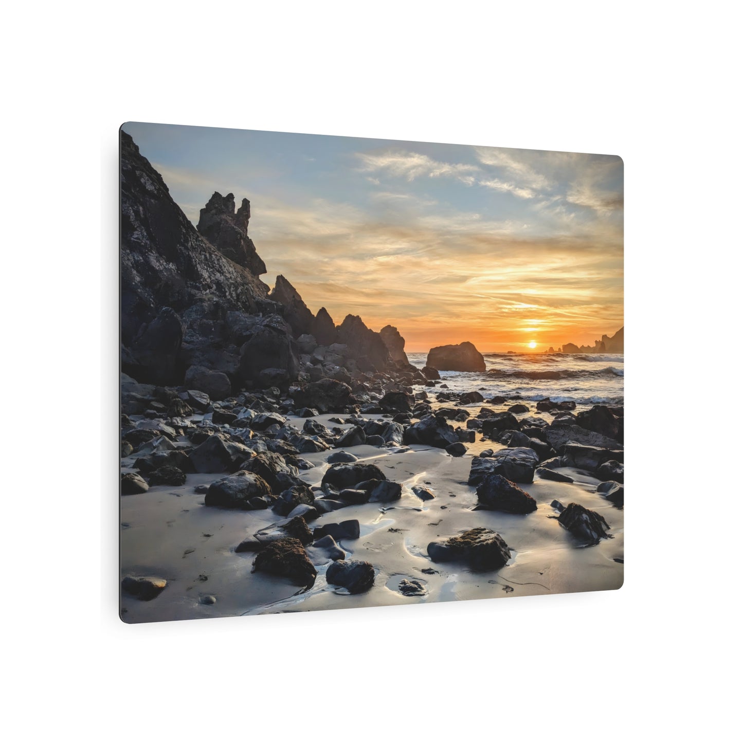Jurrasic Rock - Metal Coastal Print