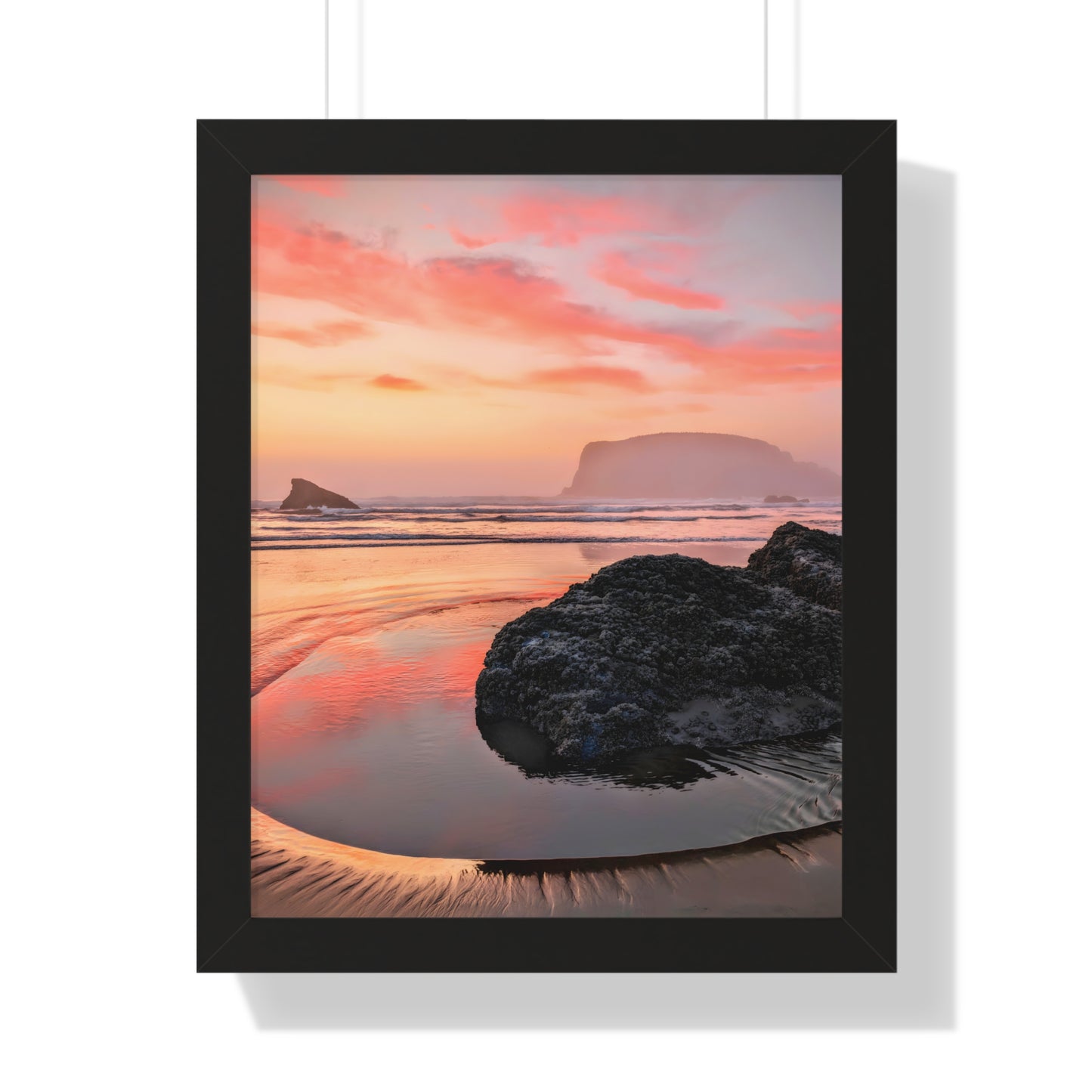 Magical Sunset in Bandon - Vertical Framed Poster