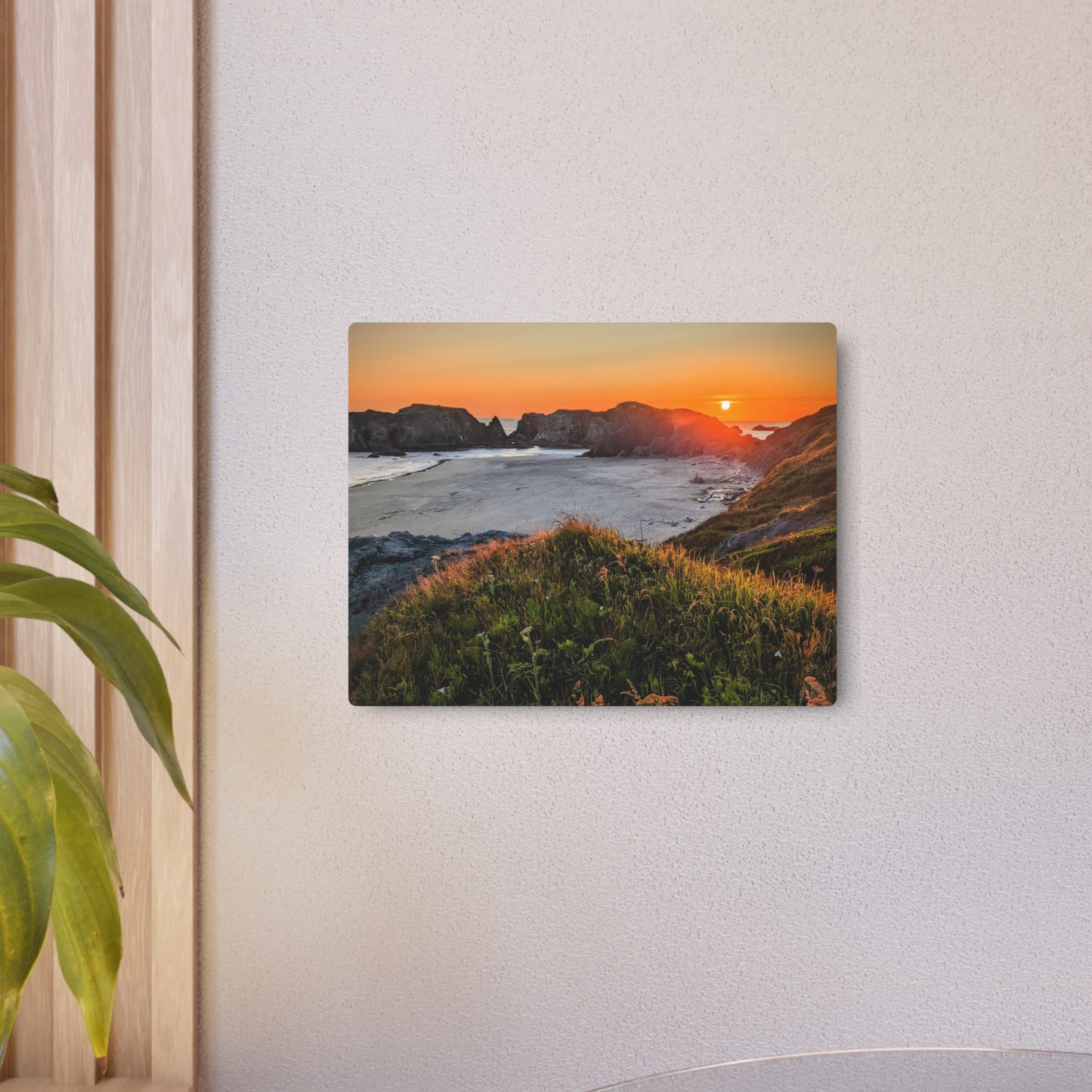 Last Light at Coquille Point - Metal Coastal Print