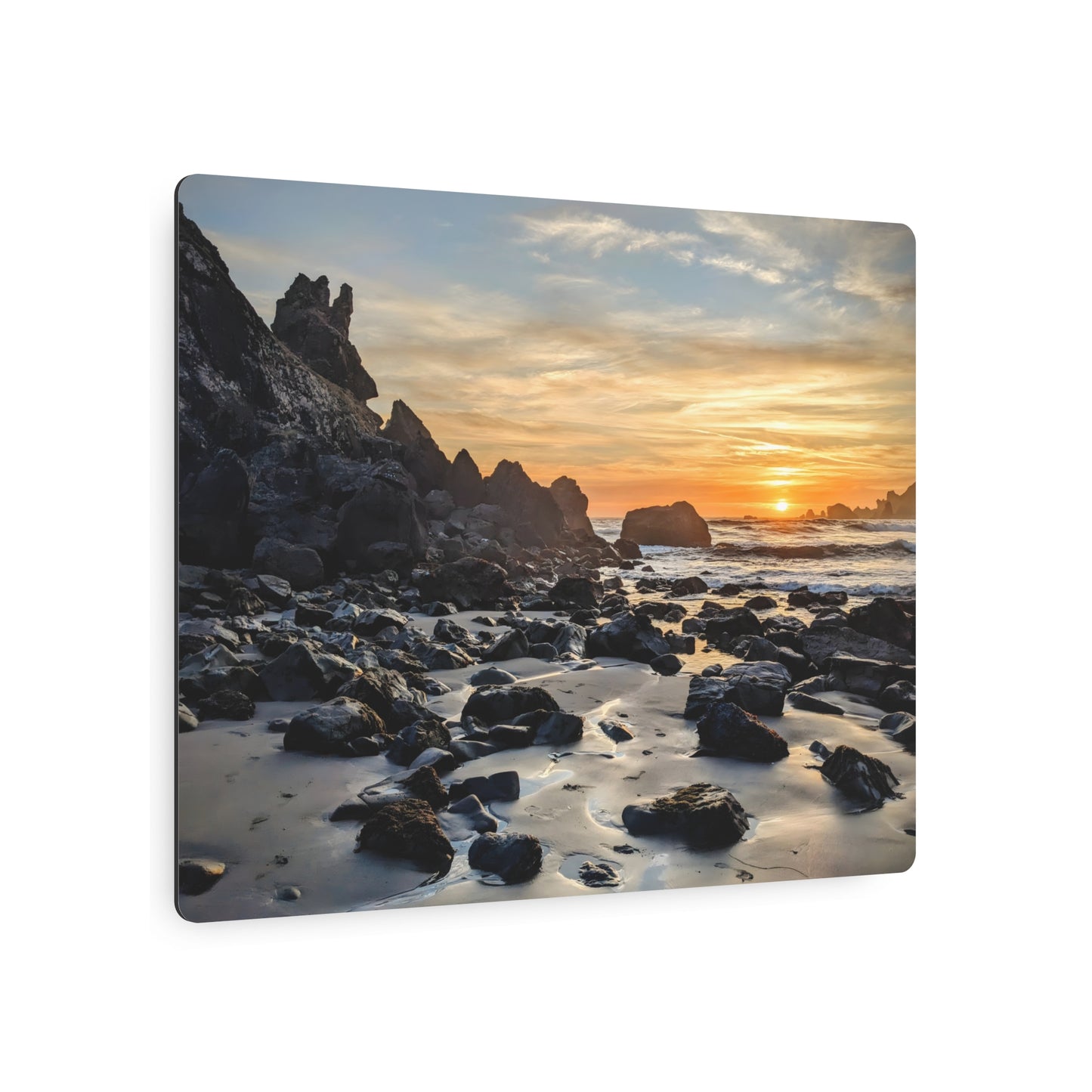 Jurrasic Rock - Metal Coastal Print