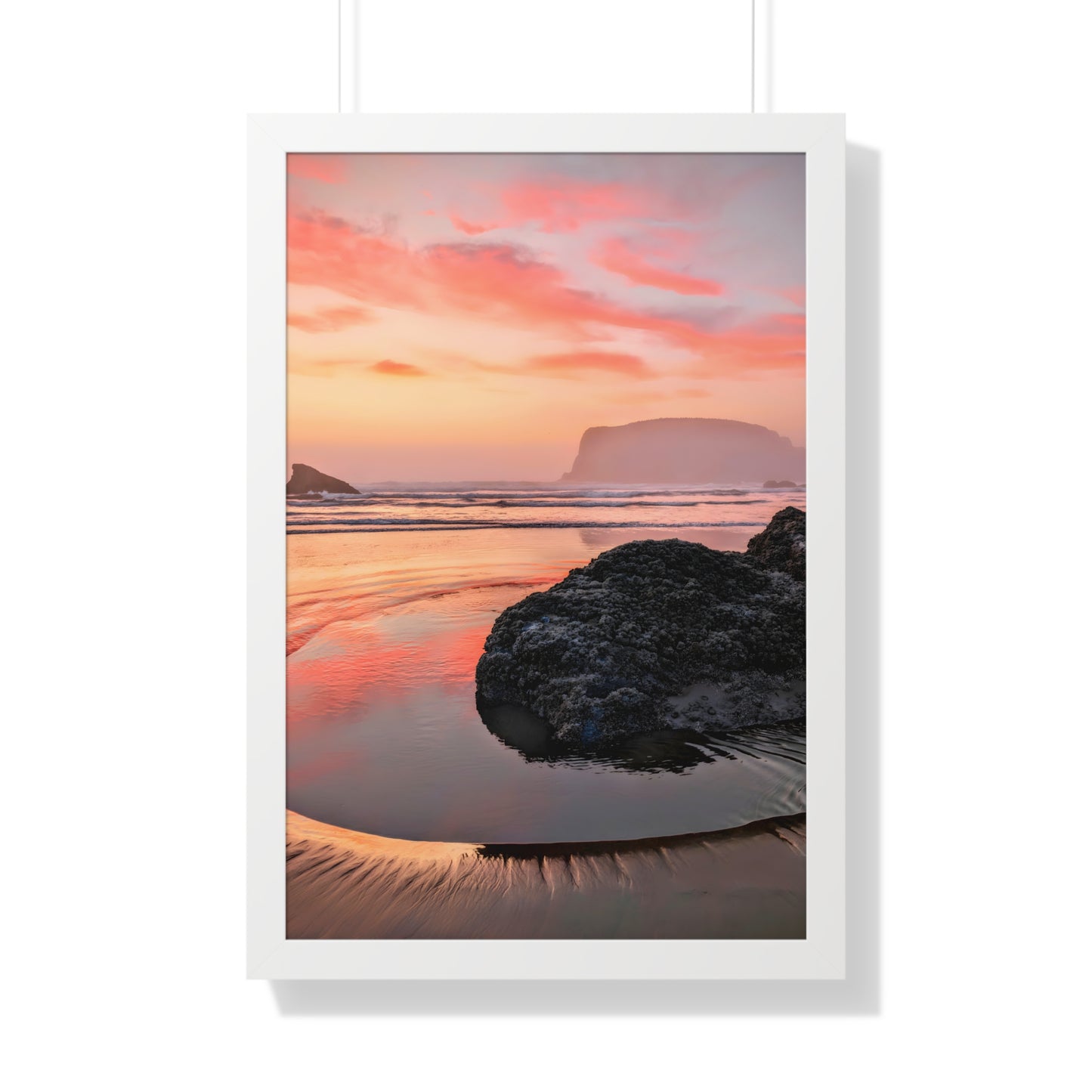 Magical Sunset in Bandon - Vertical Framed Poster