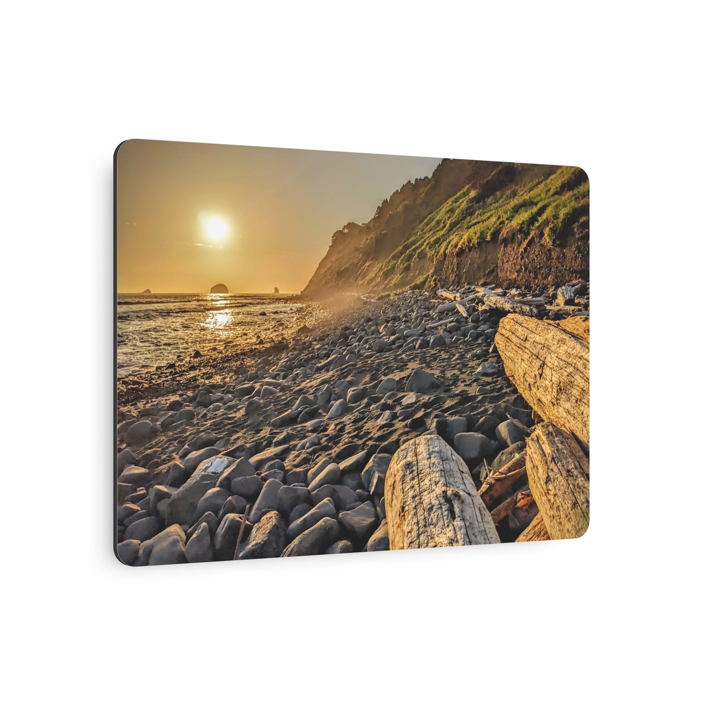 Golden Glow at Humbug - Metal Coastal Print