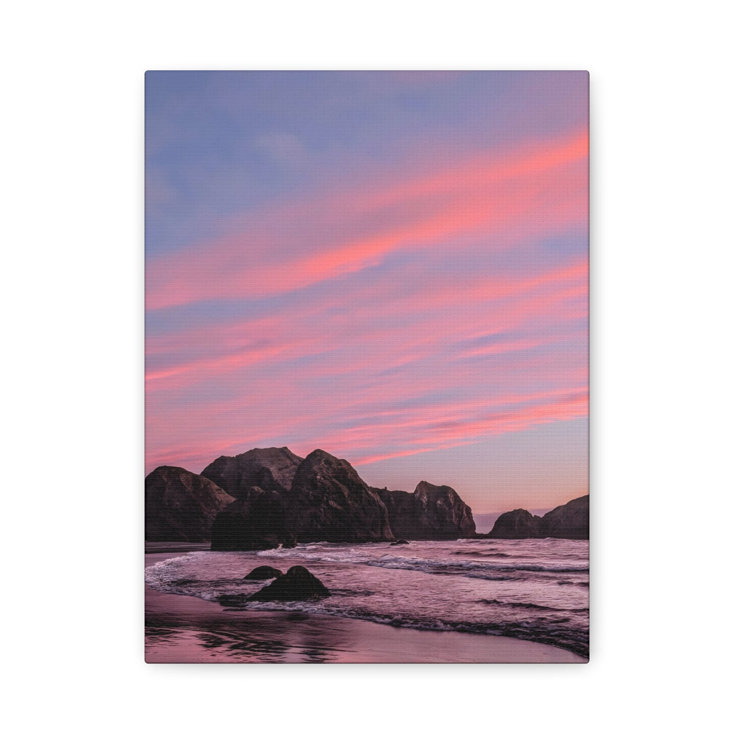 Epic Gold Beach Sunset - Vertical Canvas Print