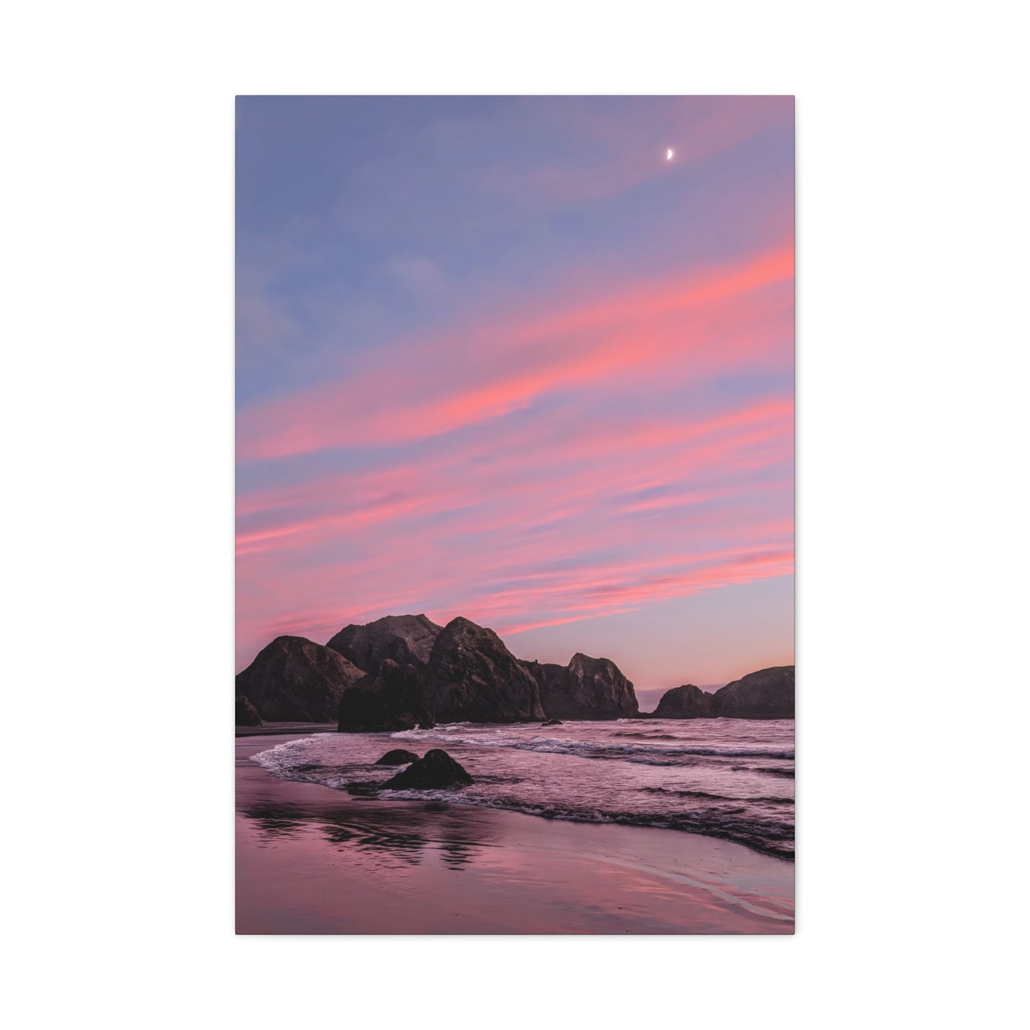 Epic Gold Beach Sunset - Vertical Canvas Print