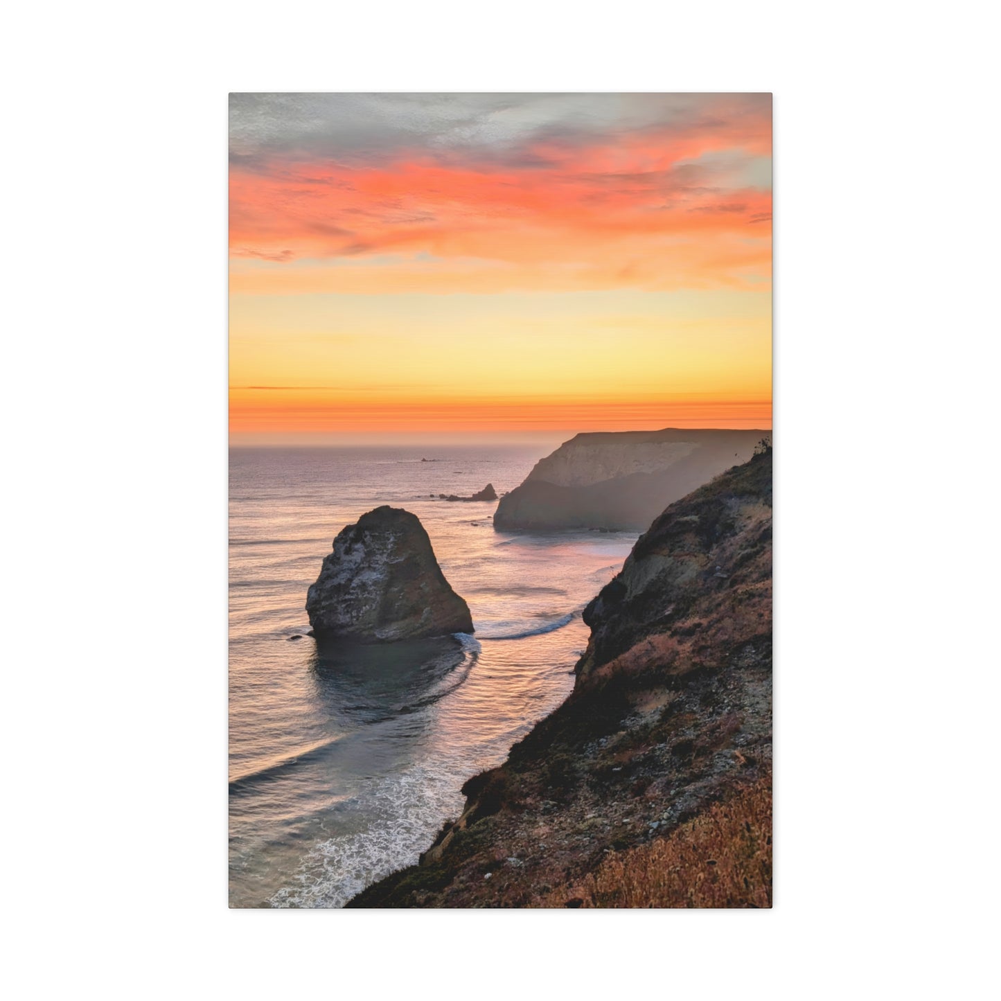Cape Blanco Afterglow - Vertical Canvas Print