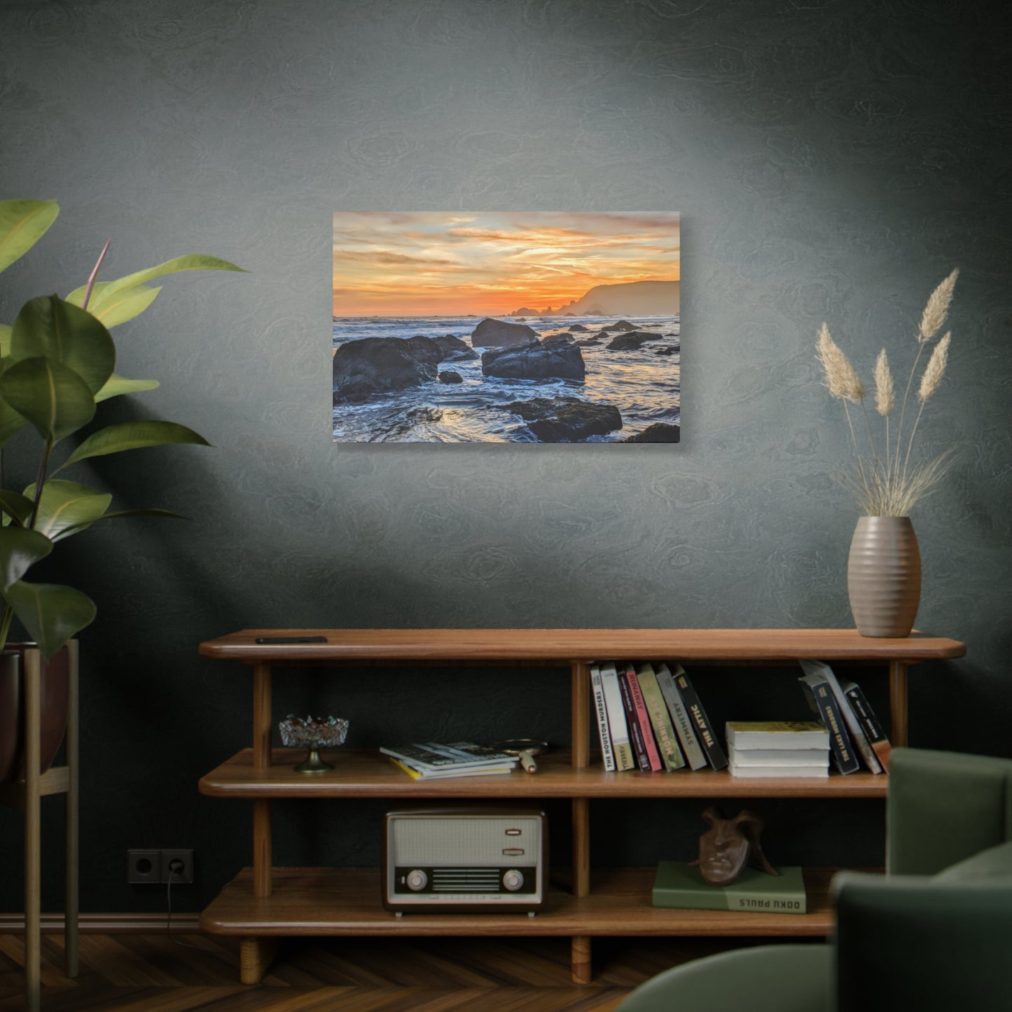 Lone Rocks Meet the Last Light - Canvas Print