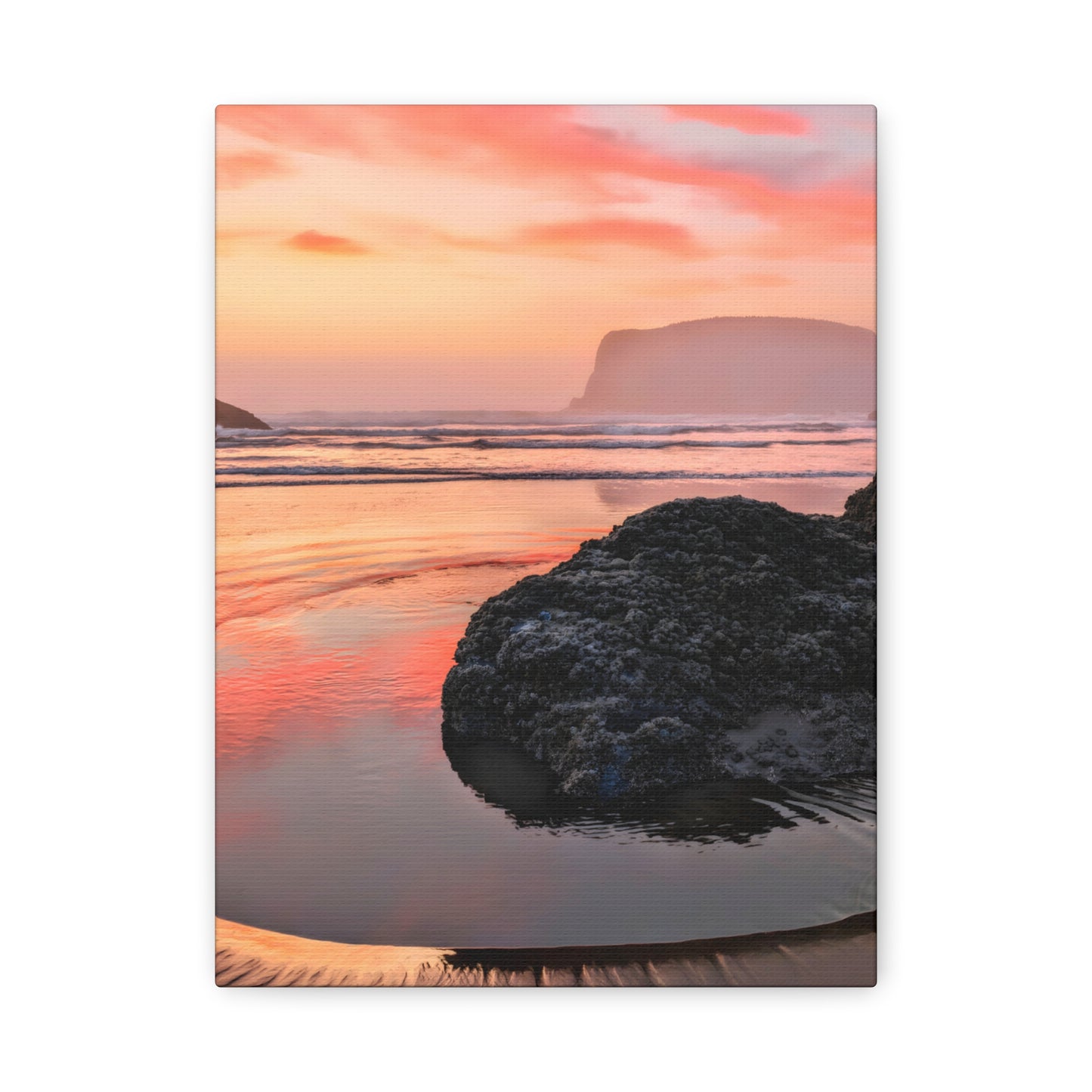 Magical Sunset in Bandon - Vertical Canvas Print