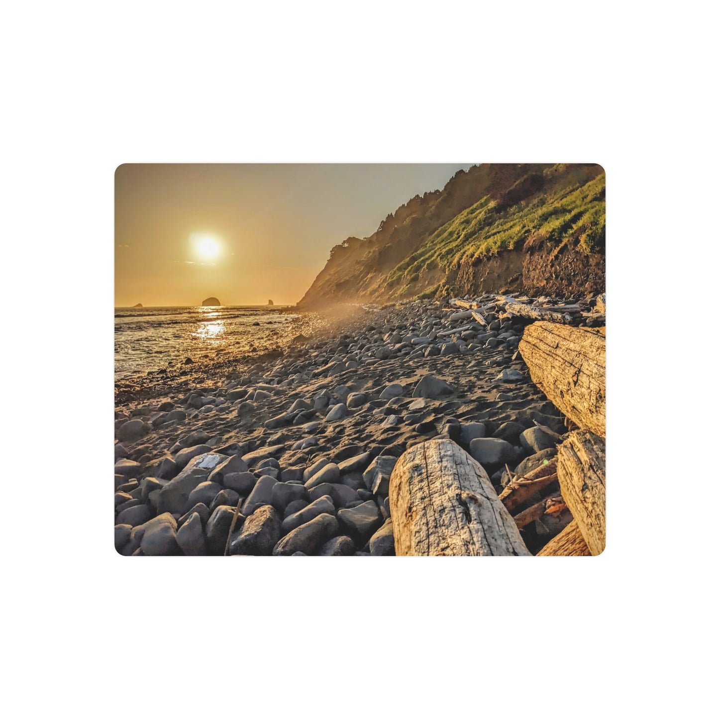 Golden Glow at Humbug - Metal Coastal Print