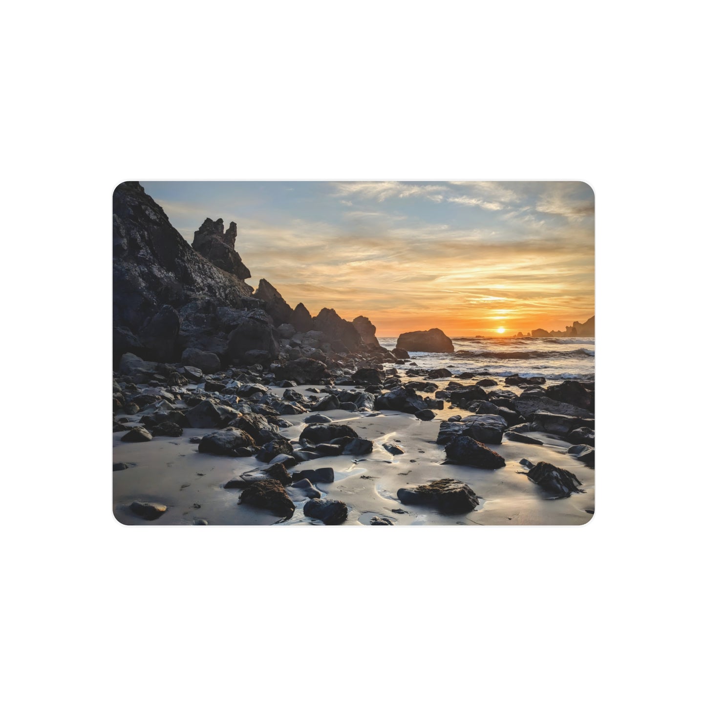 Jurrasic Rock - Metal Coastal Print