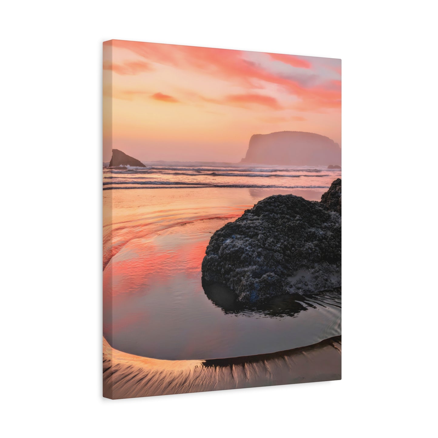 Magical Sunset in Bandon - Vertical Canvas Print