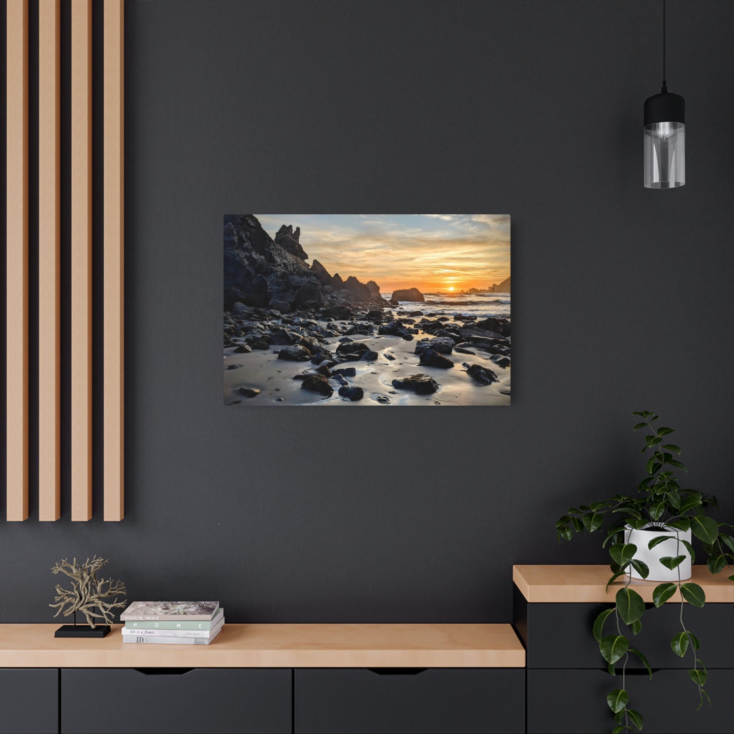 Jurrasic Rock - Metal Coastal Print