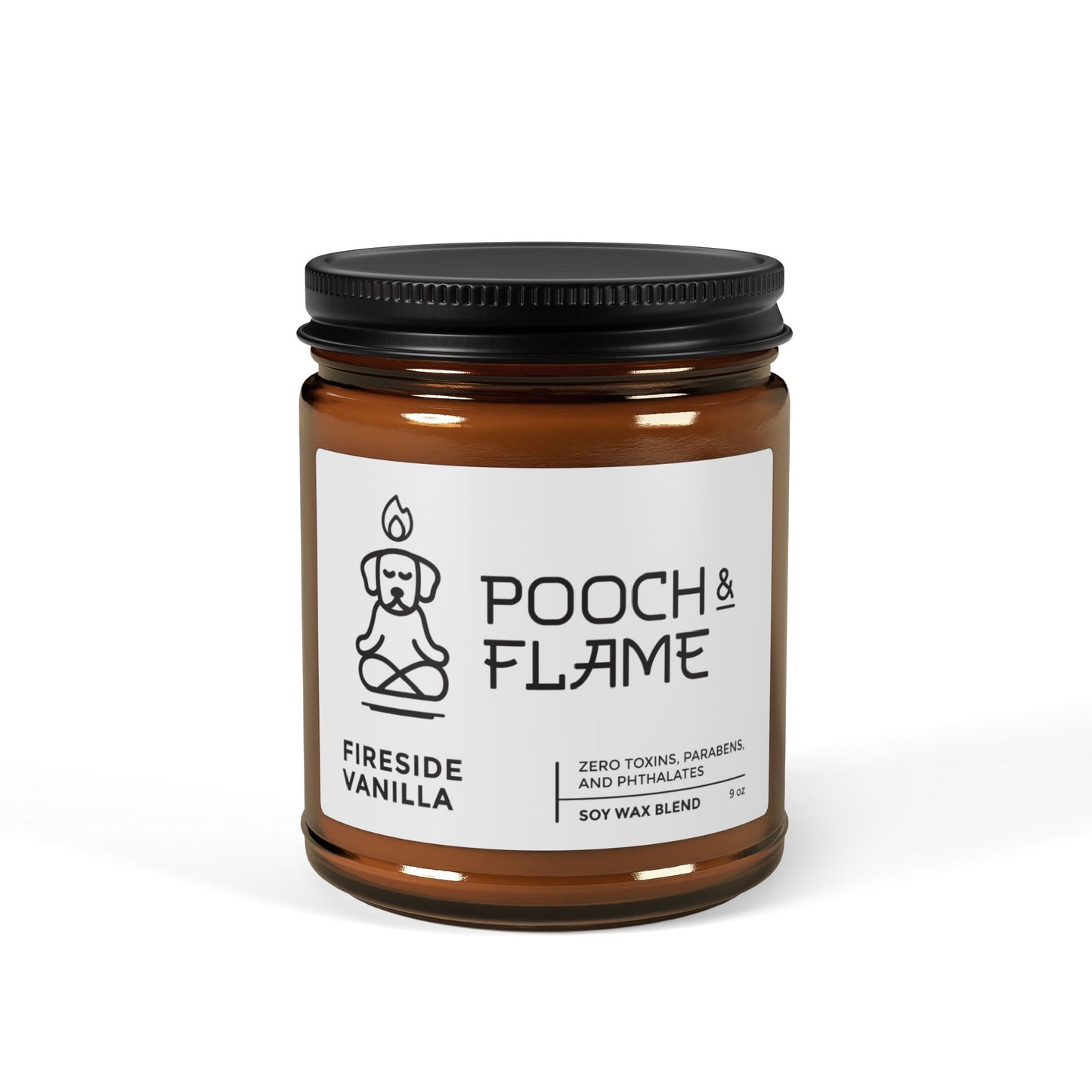 Pooch & Flame Soy Wax Candle - Fireside Vanilla