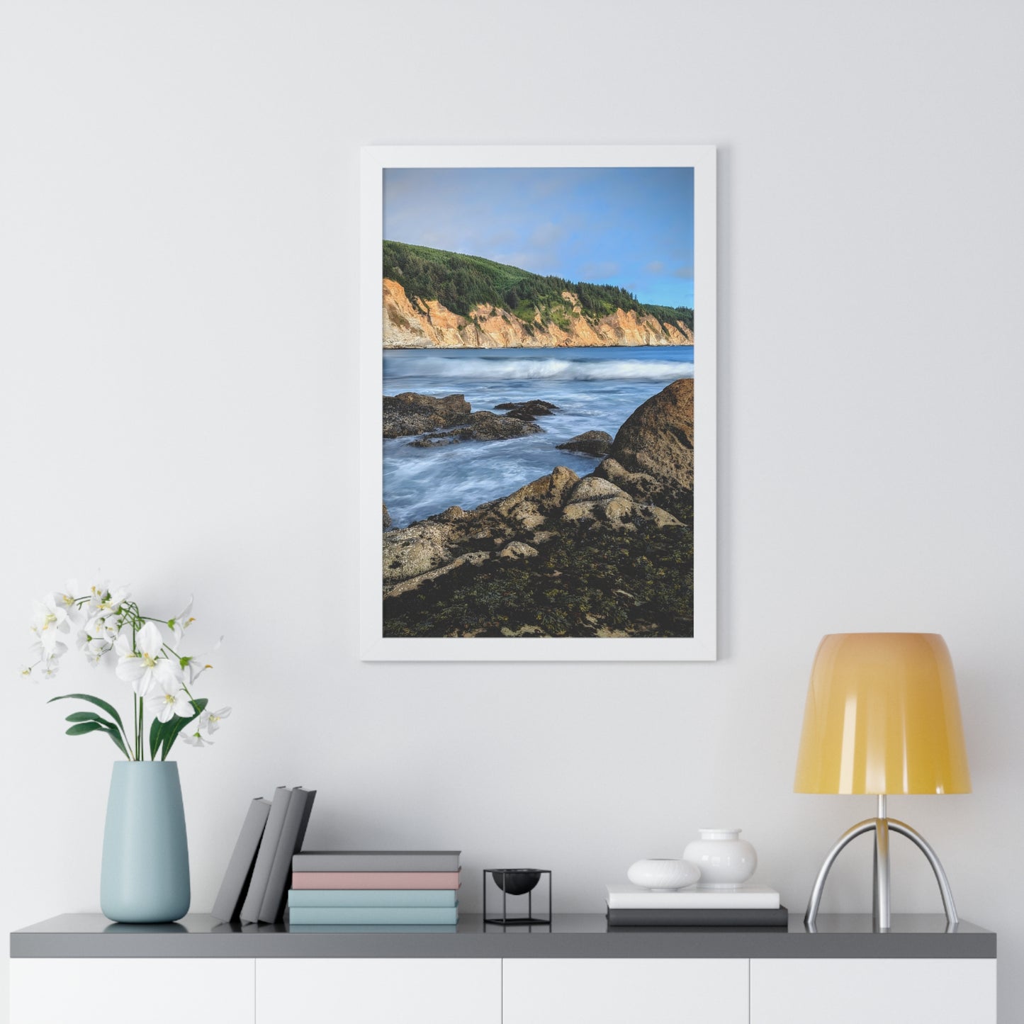 Going With the Flow - Vertical Framed Poster