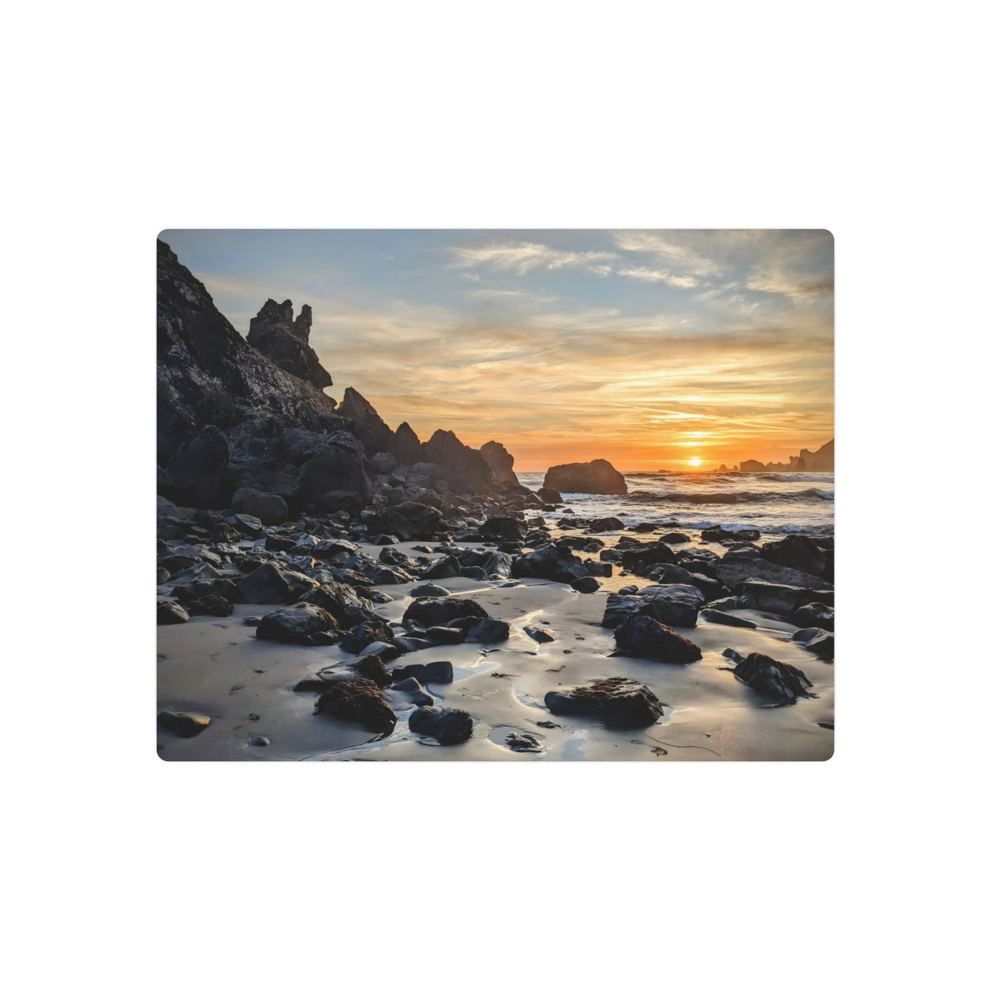Jurrasic Rock - Metal Coastal Print