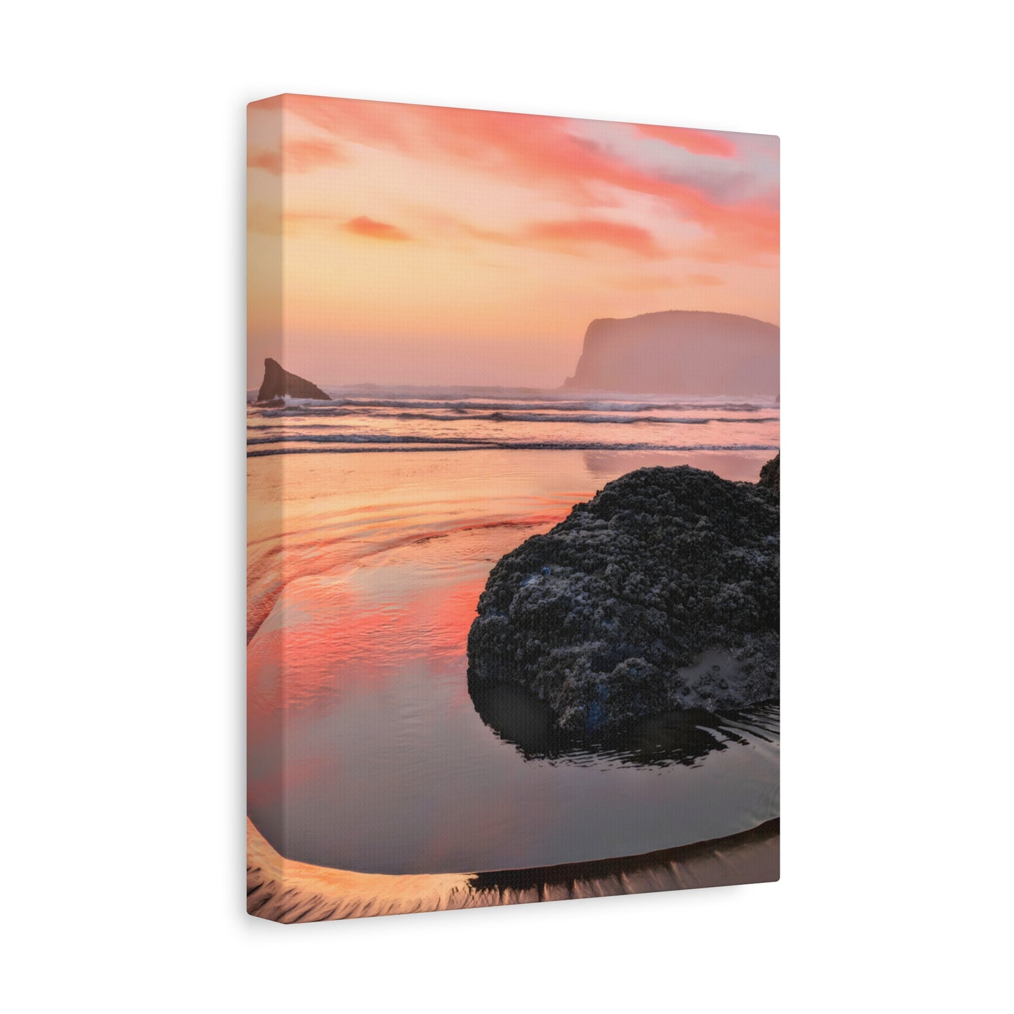 Magical Sunset in Bandon - Vertical Canvas Print