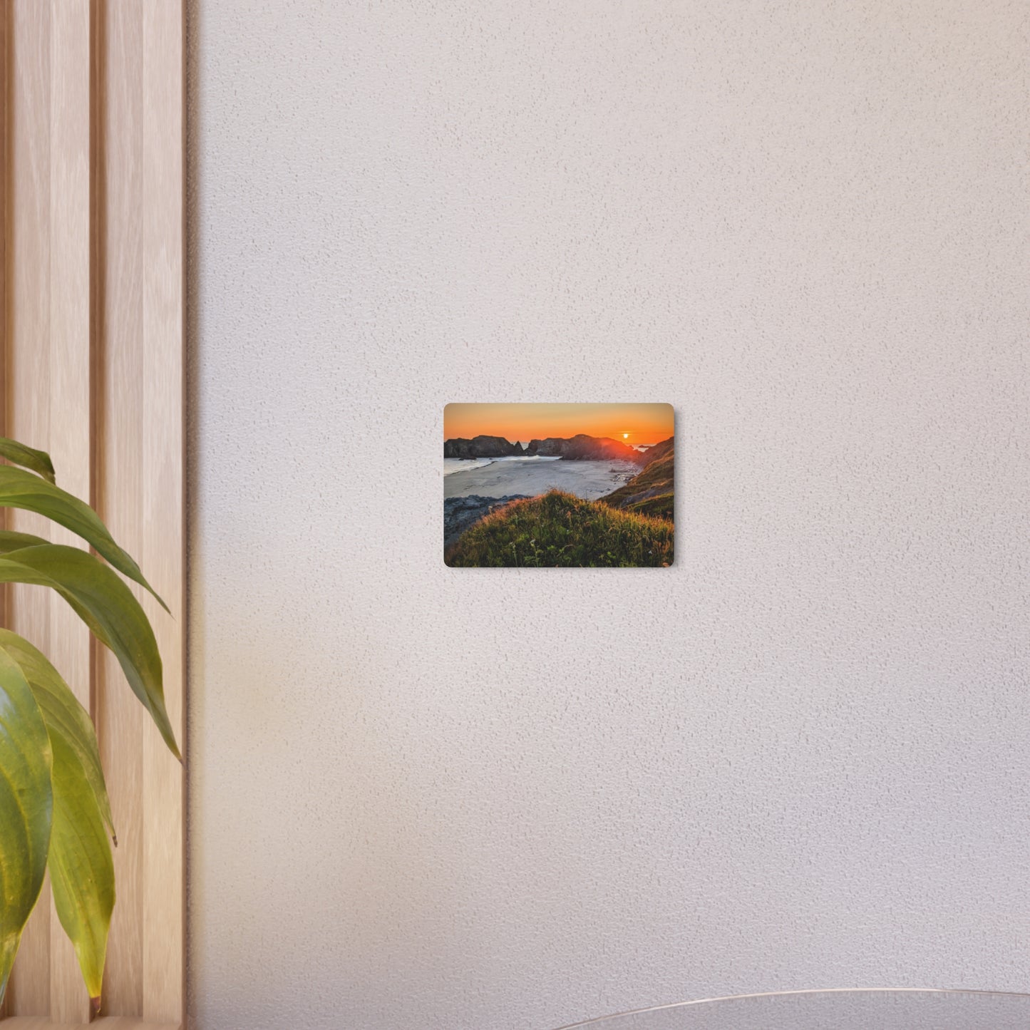 Last Light at Coquille Point - Metal Coastal Print