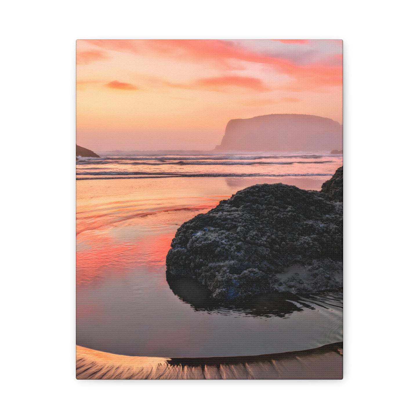 Magical Sunset in Bandon - Vertical Canvas Print