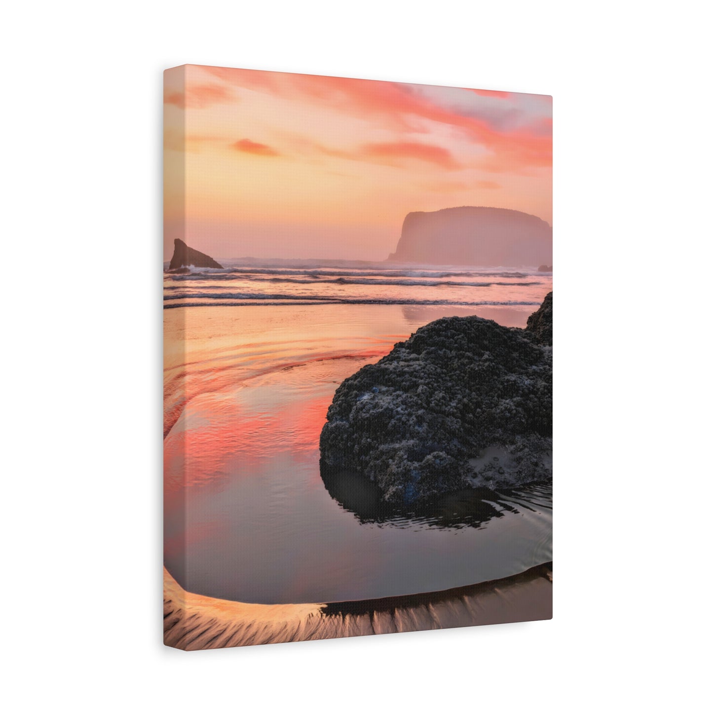 Magical Sunset in Bandon - Vertical Canvas Print