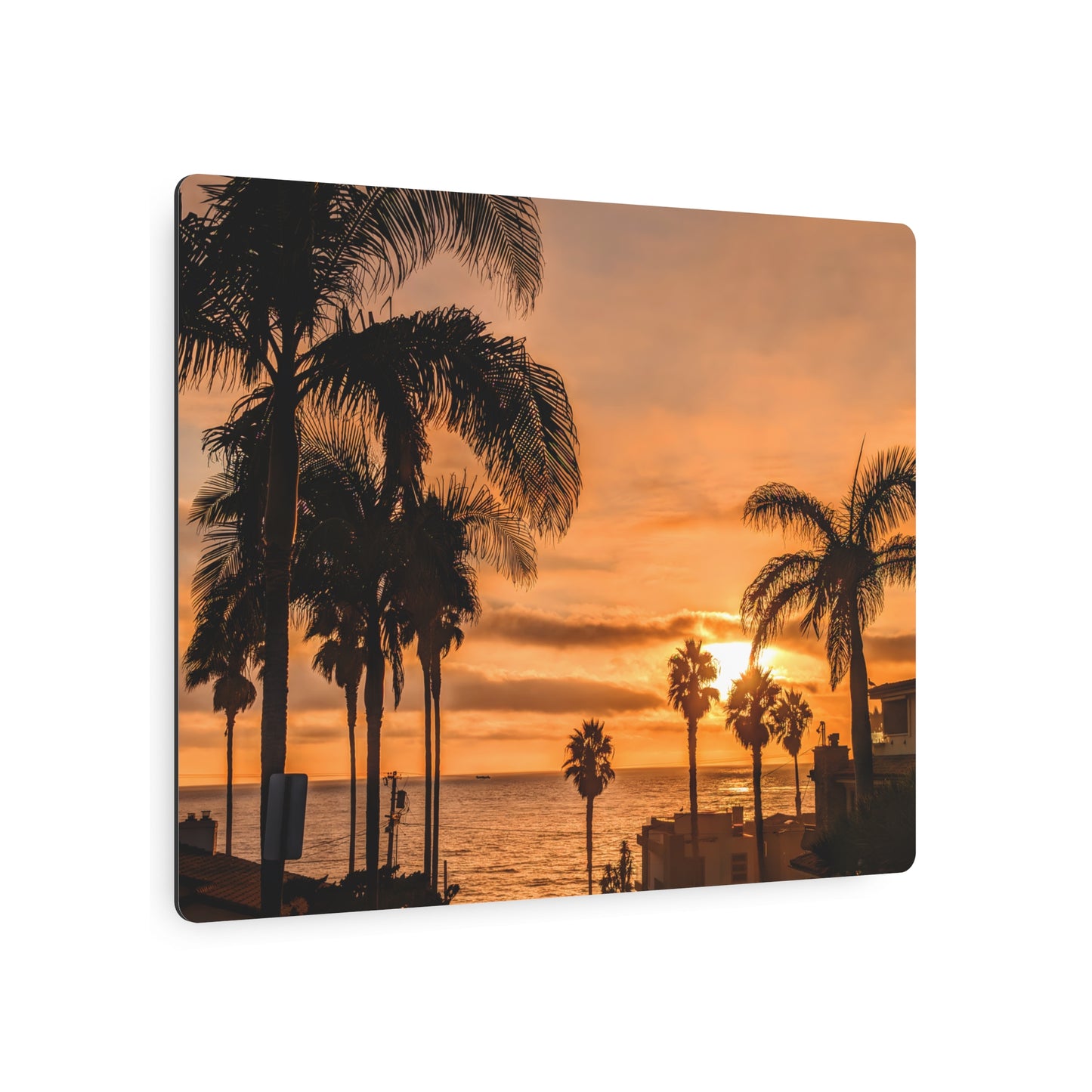 Between the Palms - Metal Coastal Print