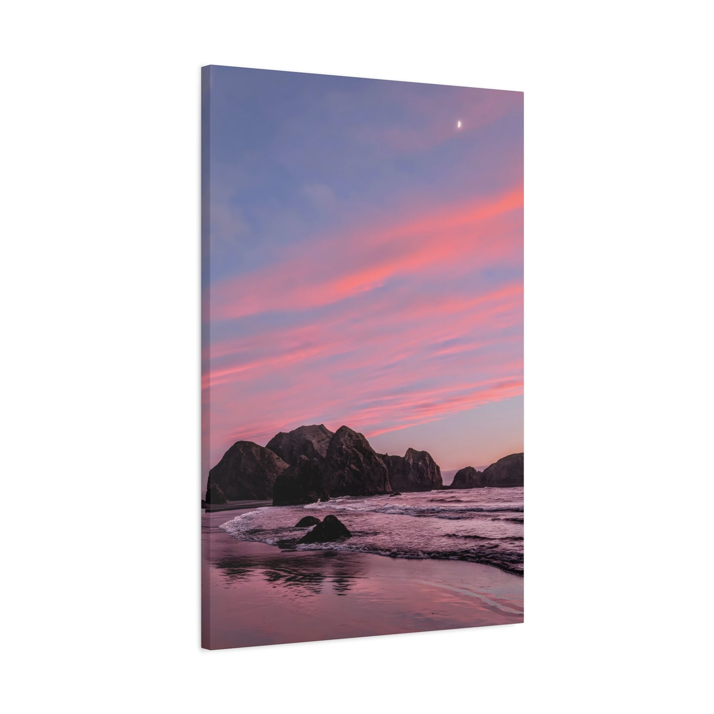 Epic Gold Beach Sunset - Vertical Canvas Print