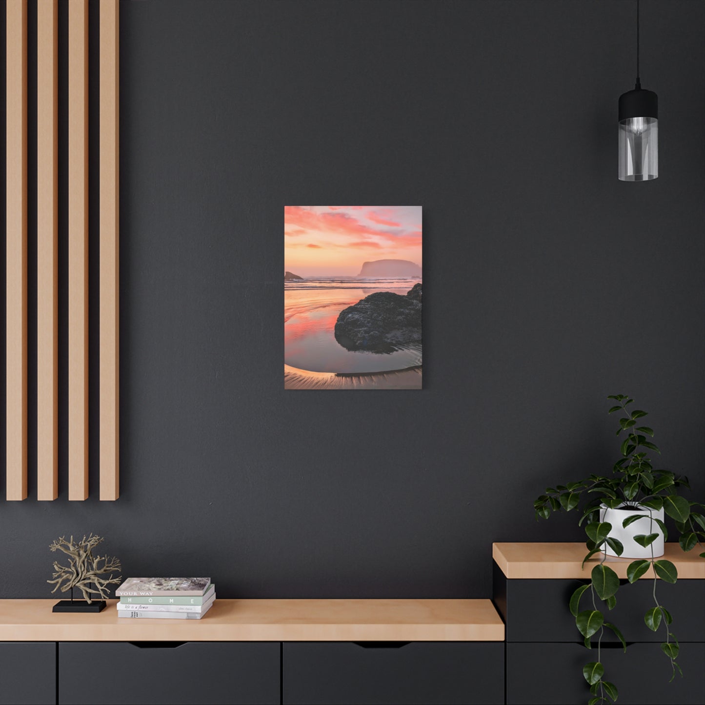 Magical Sunset in Bandon - Vertical Canvas Print