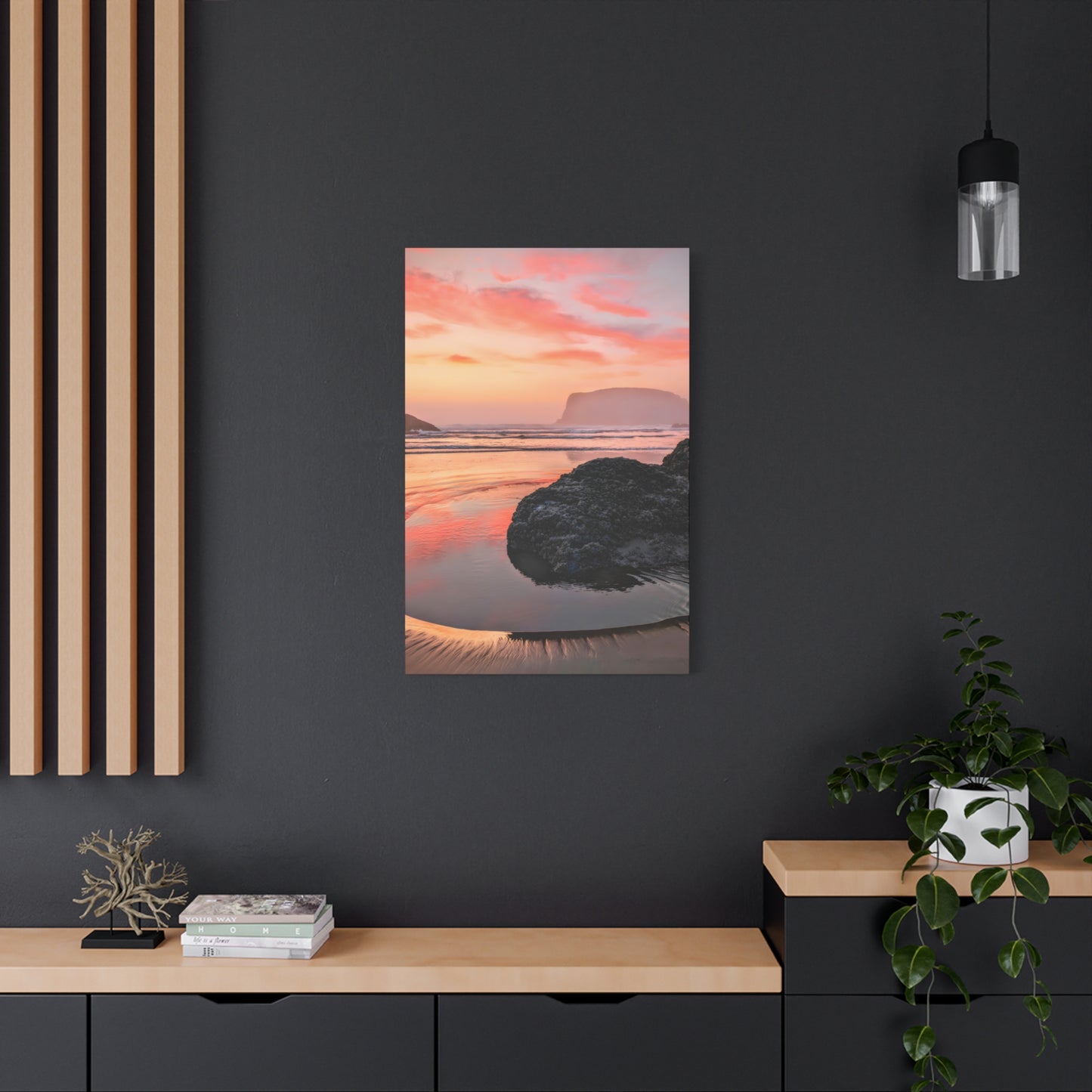 Magical Sunset in Bandon - Vertical Canvas Print