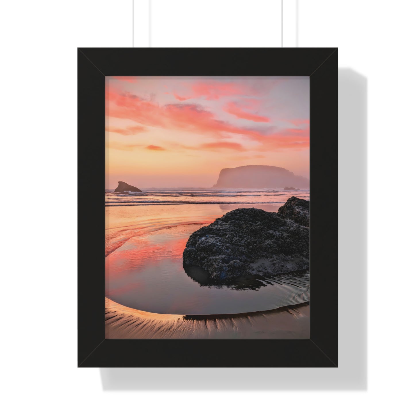 Magical Sunset in Bandon - Vertical Framed Poster