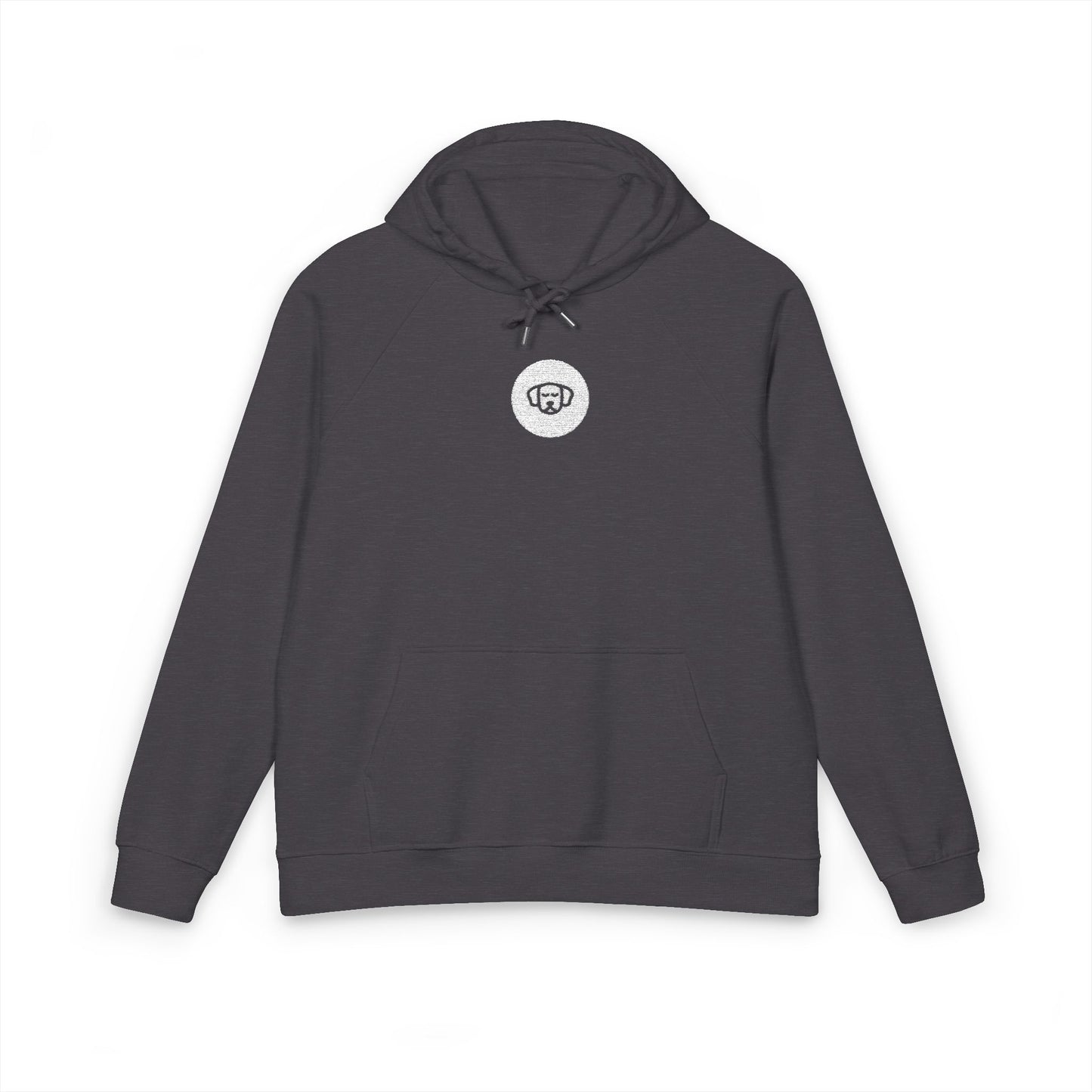 Black Label Dog Head Embroidered Organic Hoodie