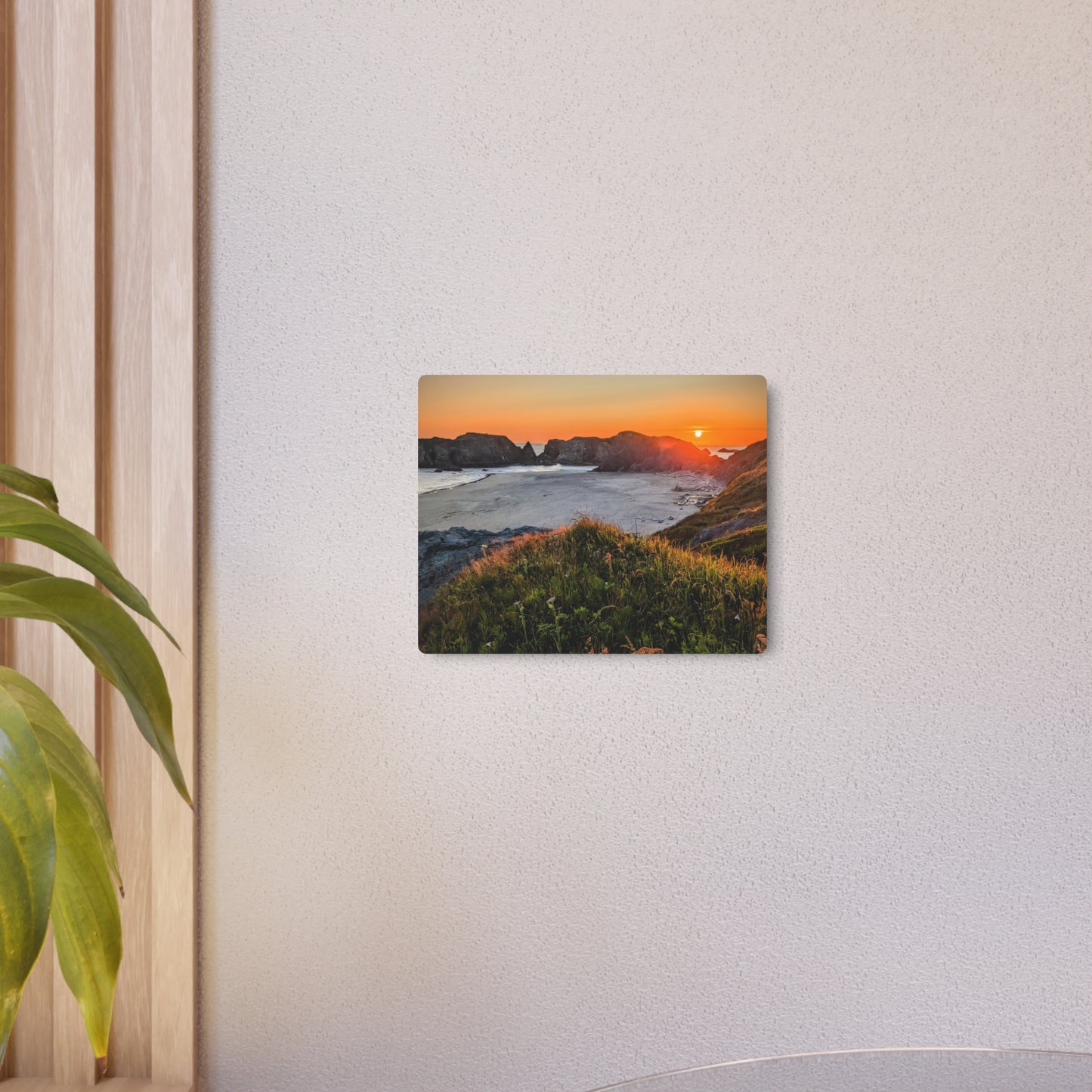 Last Light at Coquille Point - Metal Coastal Print