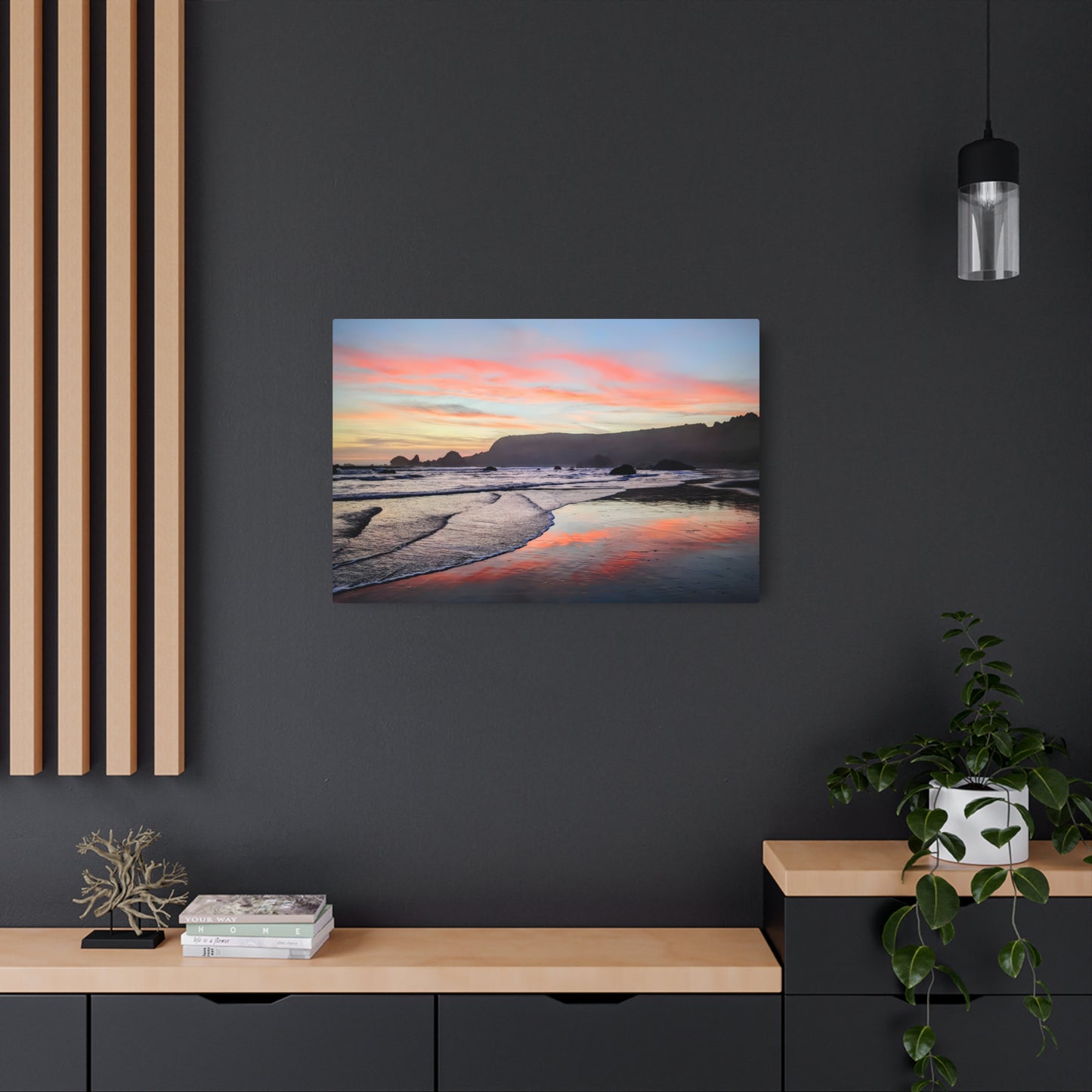 Fire in the Sky - Metal Coastal Print