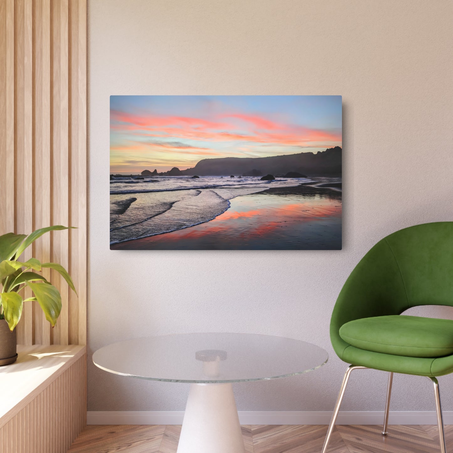 Fire in the Sky - Metal Coastal Print