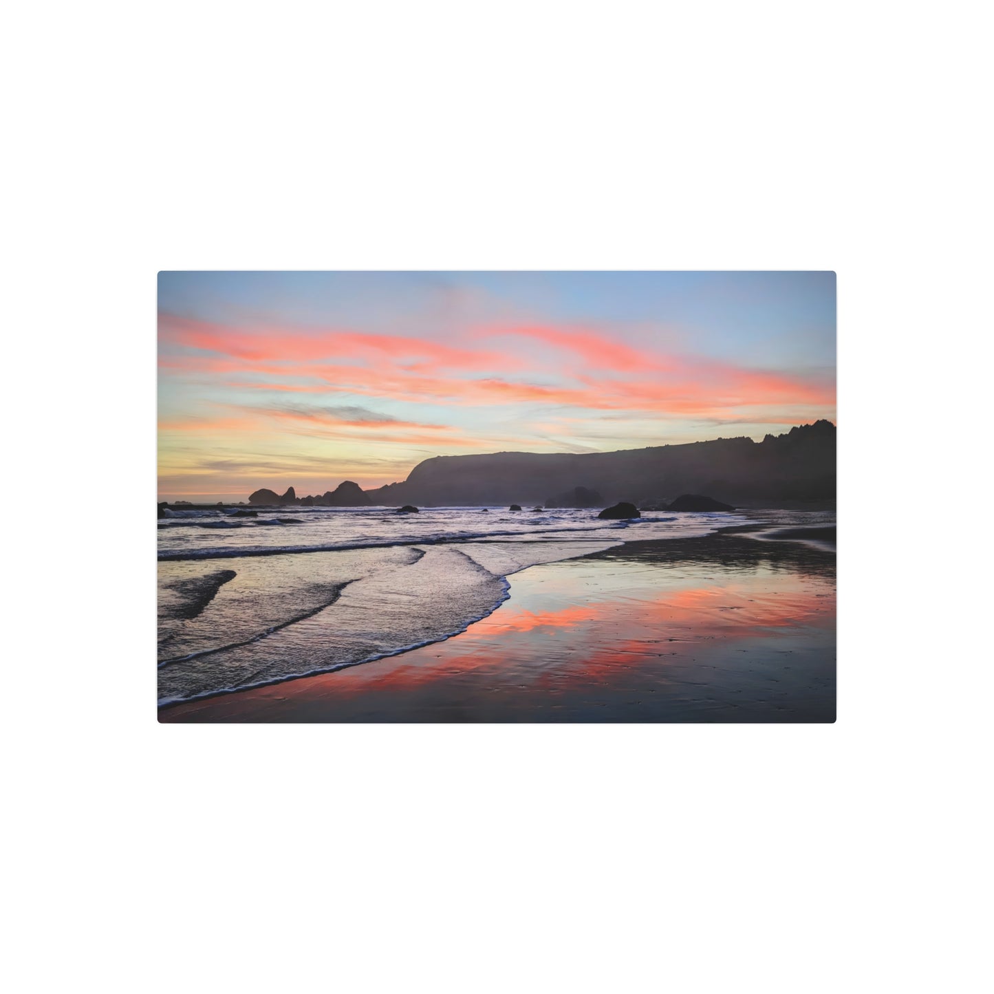 Fire in the Sky - Metal Coastal Print