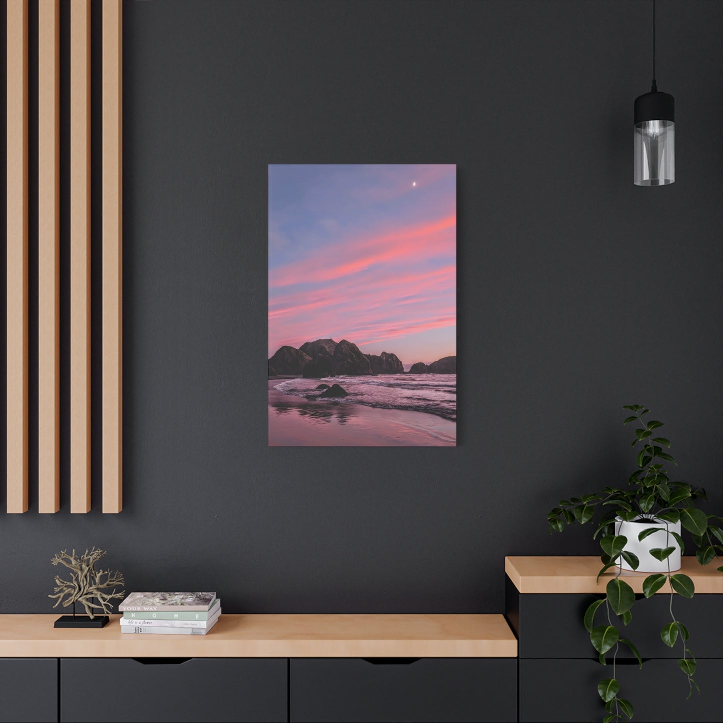 Epic Gold Beach Sunset - Vertical Canvas Print