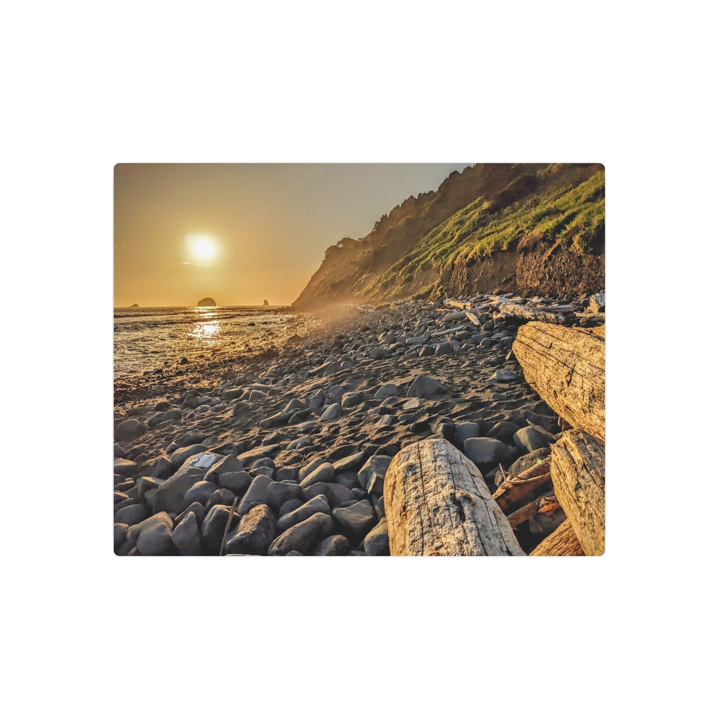 Golden Glow at Humbug - Metal Coastal Print
