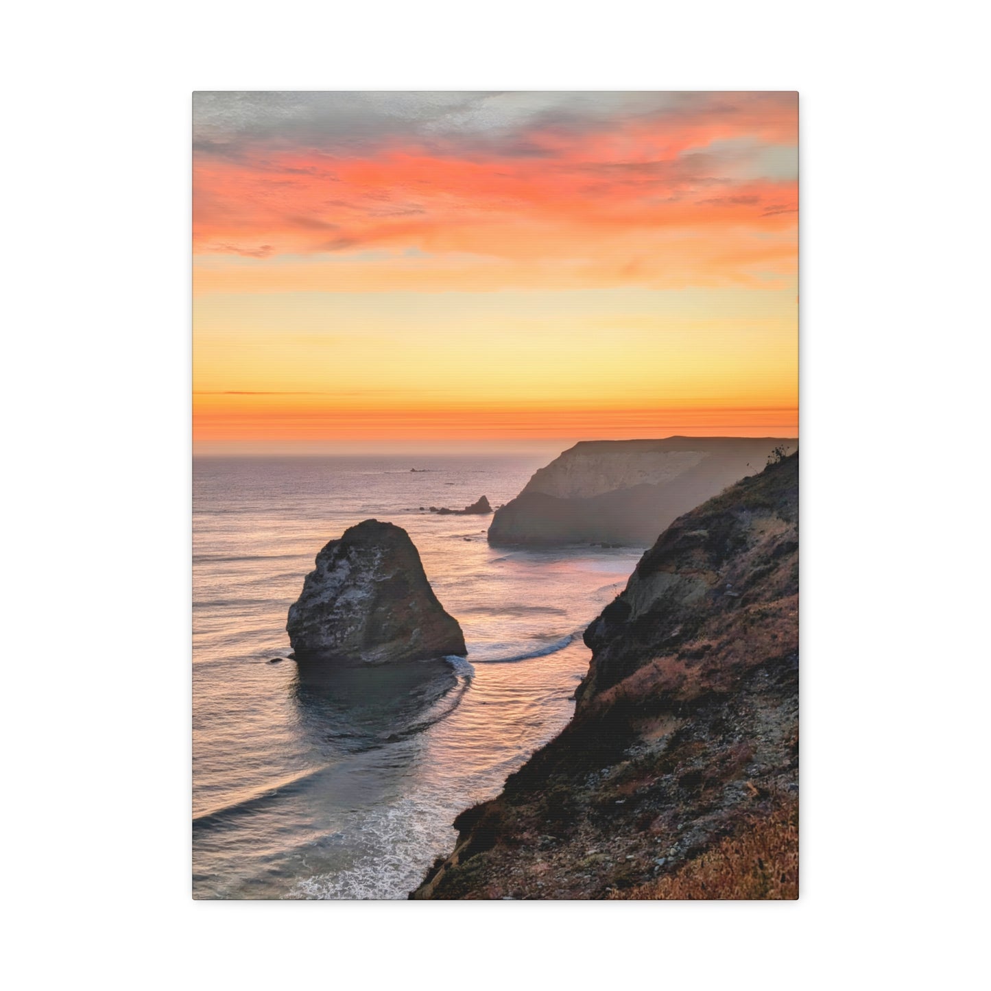 Cape Blanco Afterglow - Vertical Canvas Print