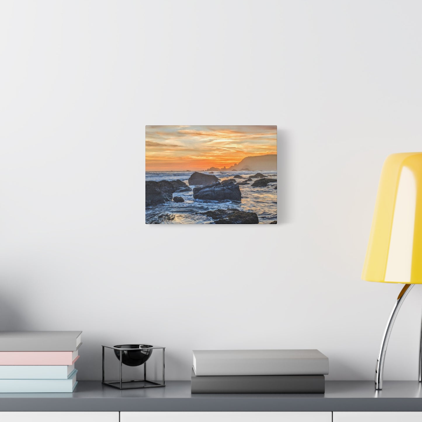 Lone Rocks Meet the Last Light - Canvas Print