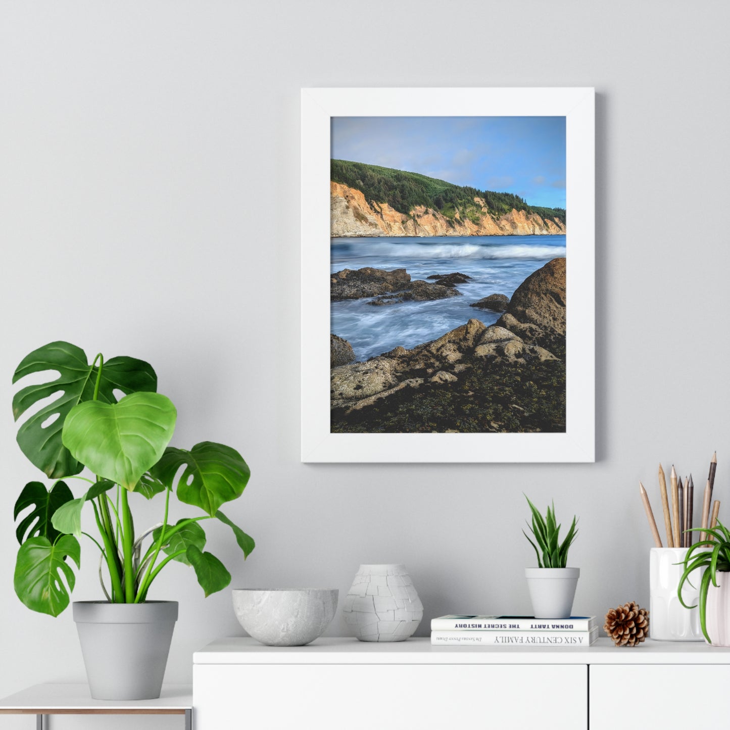 Going With the Flow - Vertical Framed Poster