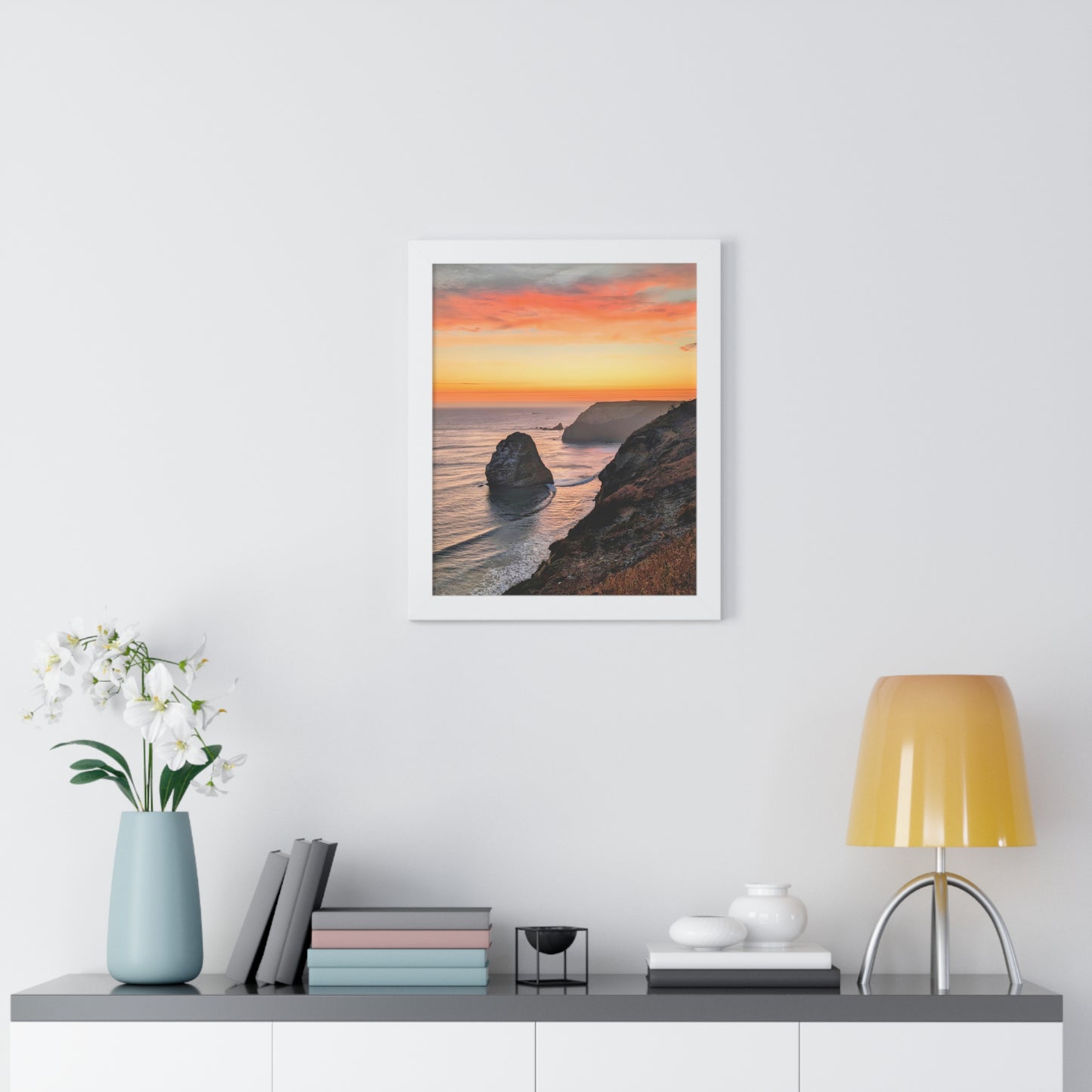 Cape Blanco Afterglow - Vertical Framed Poster