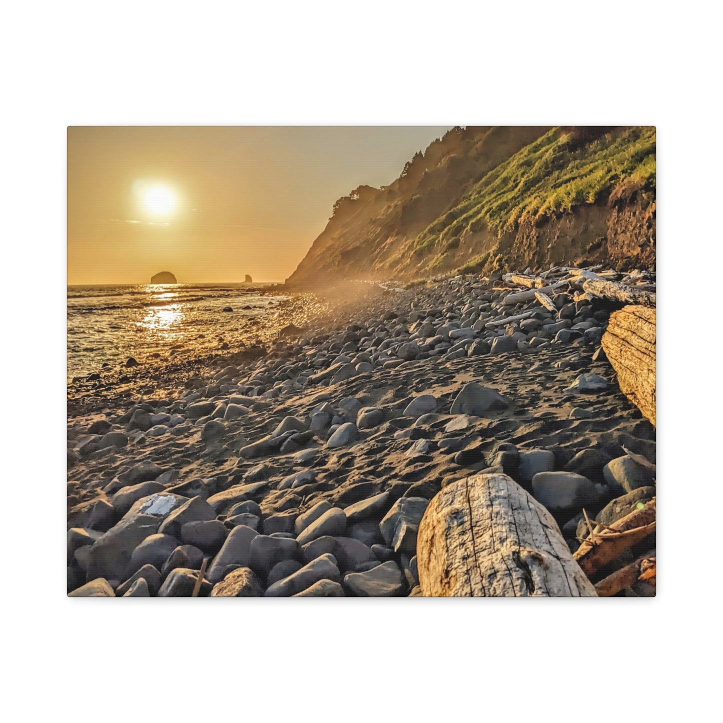 Golden Glow Canvas Wall Art Print