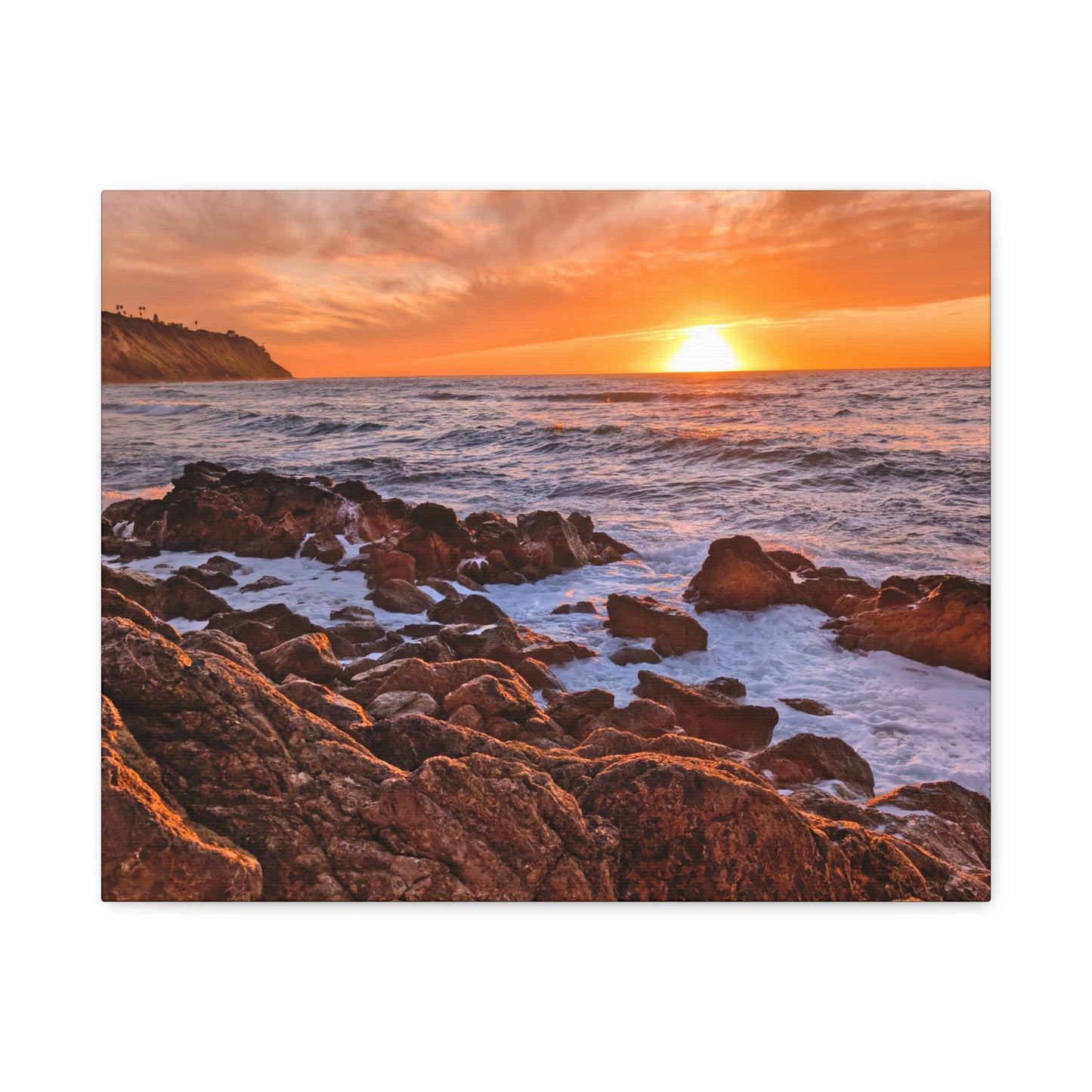 Verdes Bluff at Sundown Canvas Wall Art Print