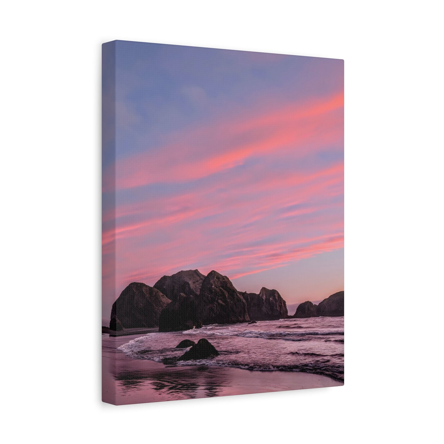 Epic Gold Beach Sunset - Vertical Canvas Print