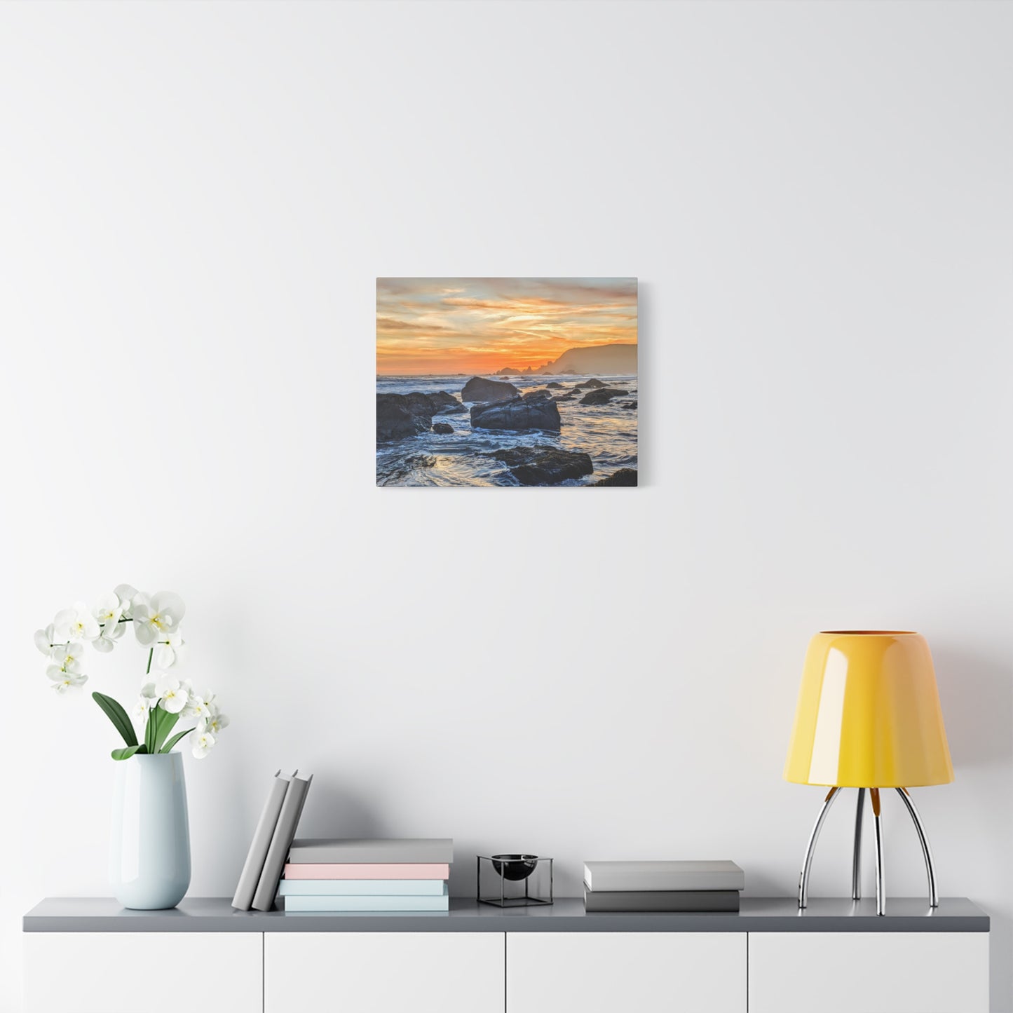 Lone Rocks Meet the Last Light - Canvas Print