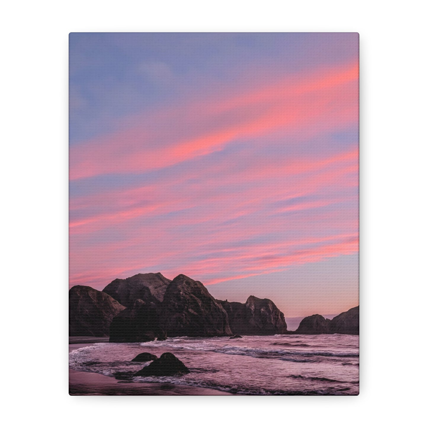 Epic Gold Beach Sunset - Vertical Canvas Print