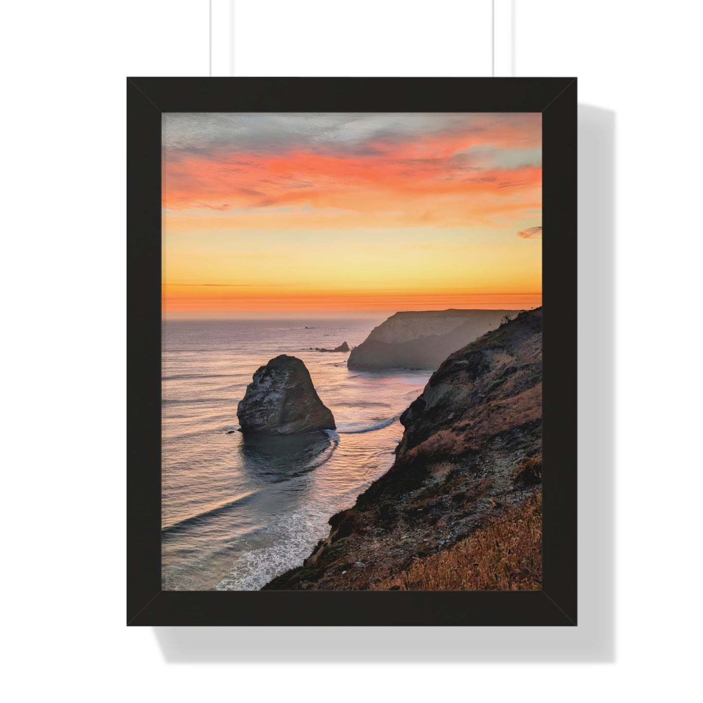 Cape Blanco Afterglow - Vertical Framed Poster