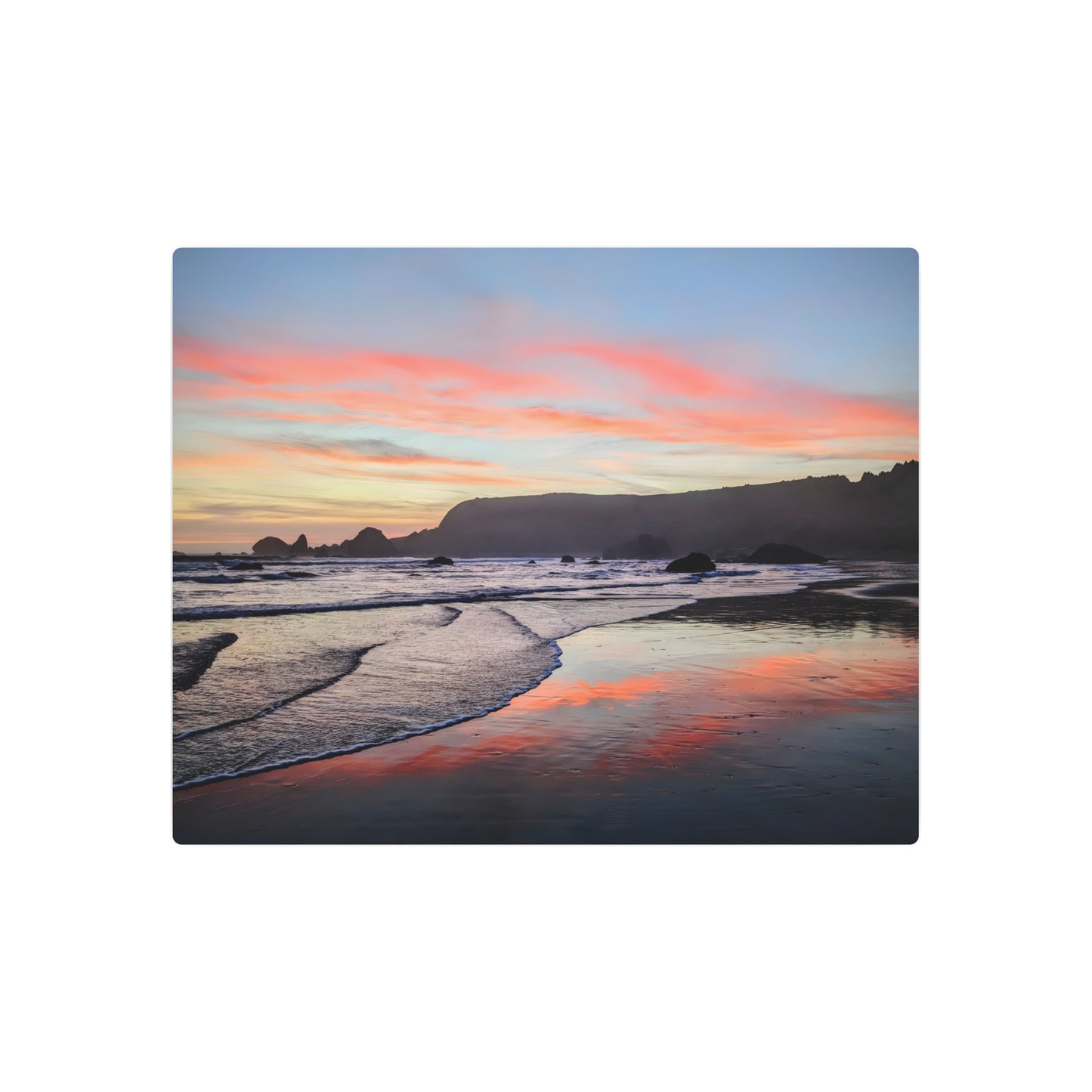 Fire in the Sky - Metal Coastal Print