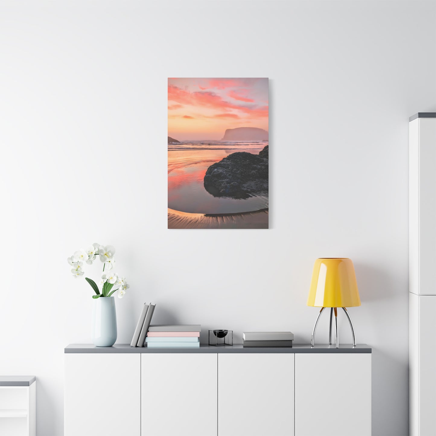 Magical Sunset in Bandon - Vertical Canvas Print